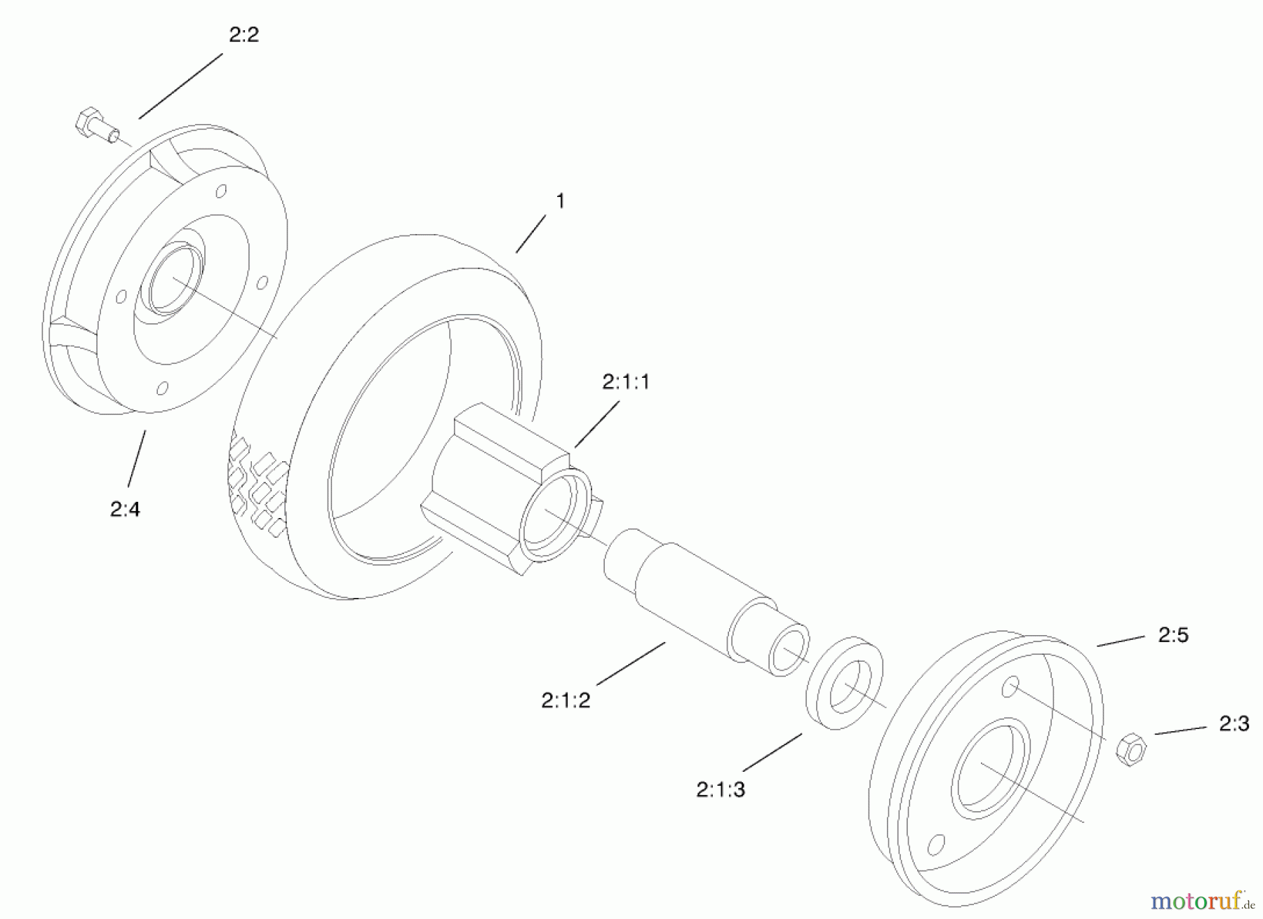  Toro Neu Mowers, Walk-Behind Seite 2 22171 - Toro Recycler Mower, 2000 (200000001-200999999) REAR WHEEL & TIRE ASSEMBLY