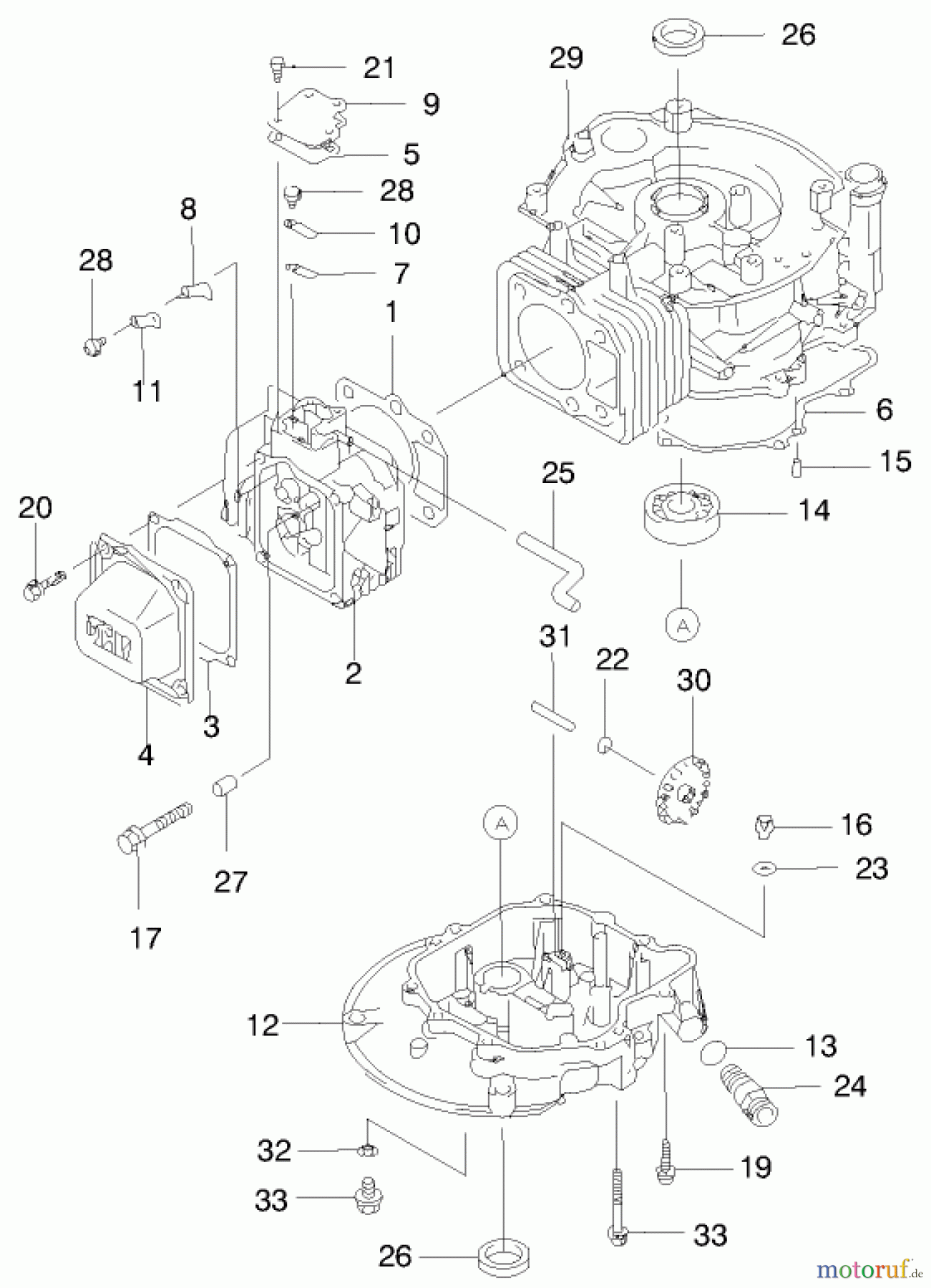  Toro Neu Mowers, Walk-Behind Seite 2 22172 - Toro Recycler Mower, 1999 (9900001-9999999) CYLINDER/CRANKCASE