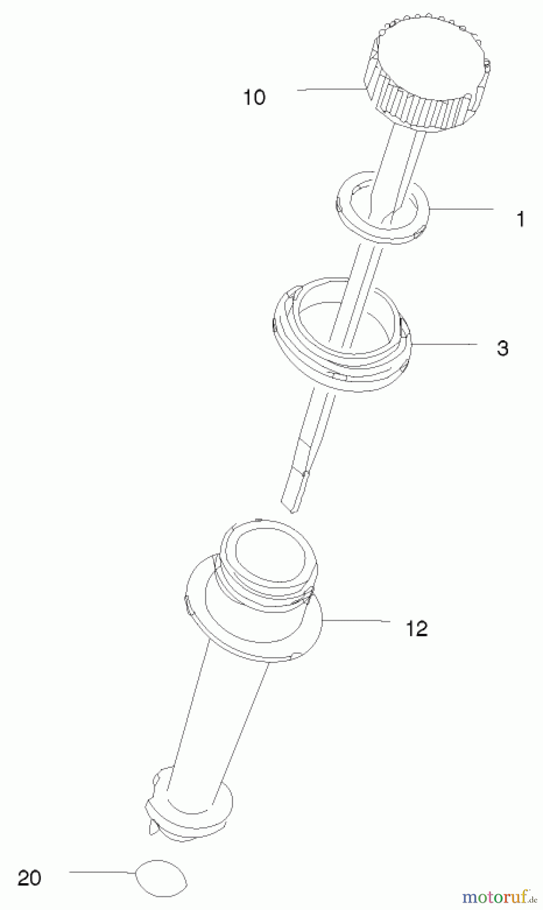  Toro Neu Mowers, Walk-Behind Seite 2 22172 - Toro Recycler Mower, 2002 (220000001-220999999) DIPSTICK ASSEMBLY