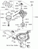 Toro 22191 - 21" Heavy-Duty Recycler/Rear Bagger Lawn Mower, 2007 (270000001-270999999) Listas de piezas de repuesto y dibujos CARBURETOR ASSEMBLY KAWASAKI FJ180V-AS36