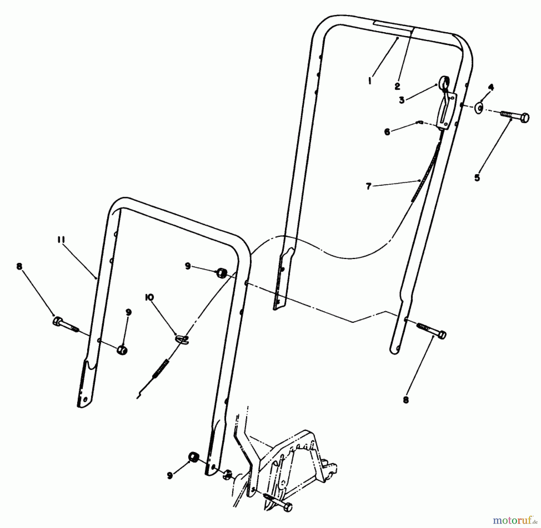  Toro Neu Mowers, Walk-Behind Seite 2 22580 - Toro Lawnmower, 1990 (0000001-0999999) HANDLE ASSEMBLY