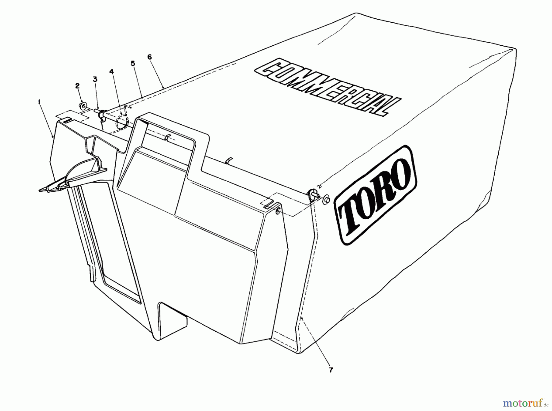  Toro Neu Mowers, Walk-Behind Seite 2 22622 - Toro Lawnmower, 1990 (0000001-0999999) GRASS BAG ASSEMBLY NO. 11-5609