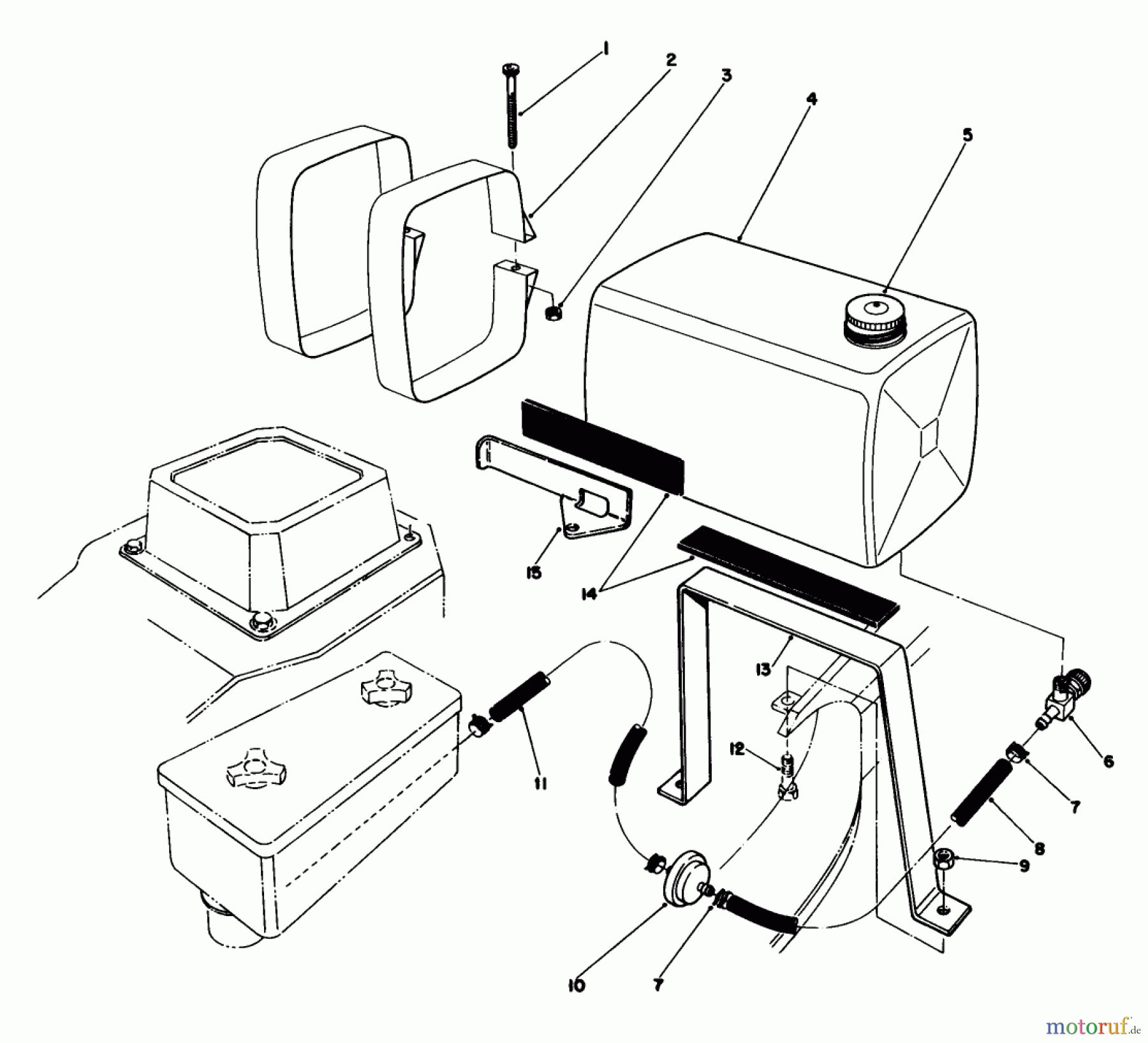  Toro Neu Mowers, Walk-Behind Seite 2 22621C - Toro Lawnmower, 1989 (9000001-9999999) GAS TANK ASSEMBLY