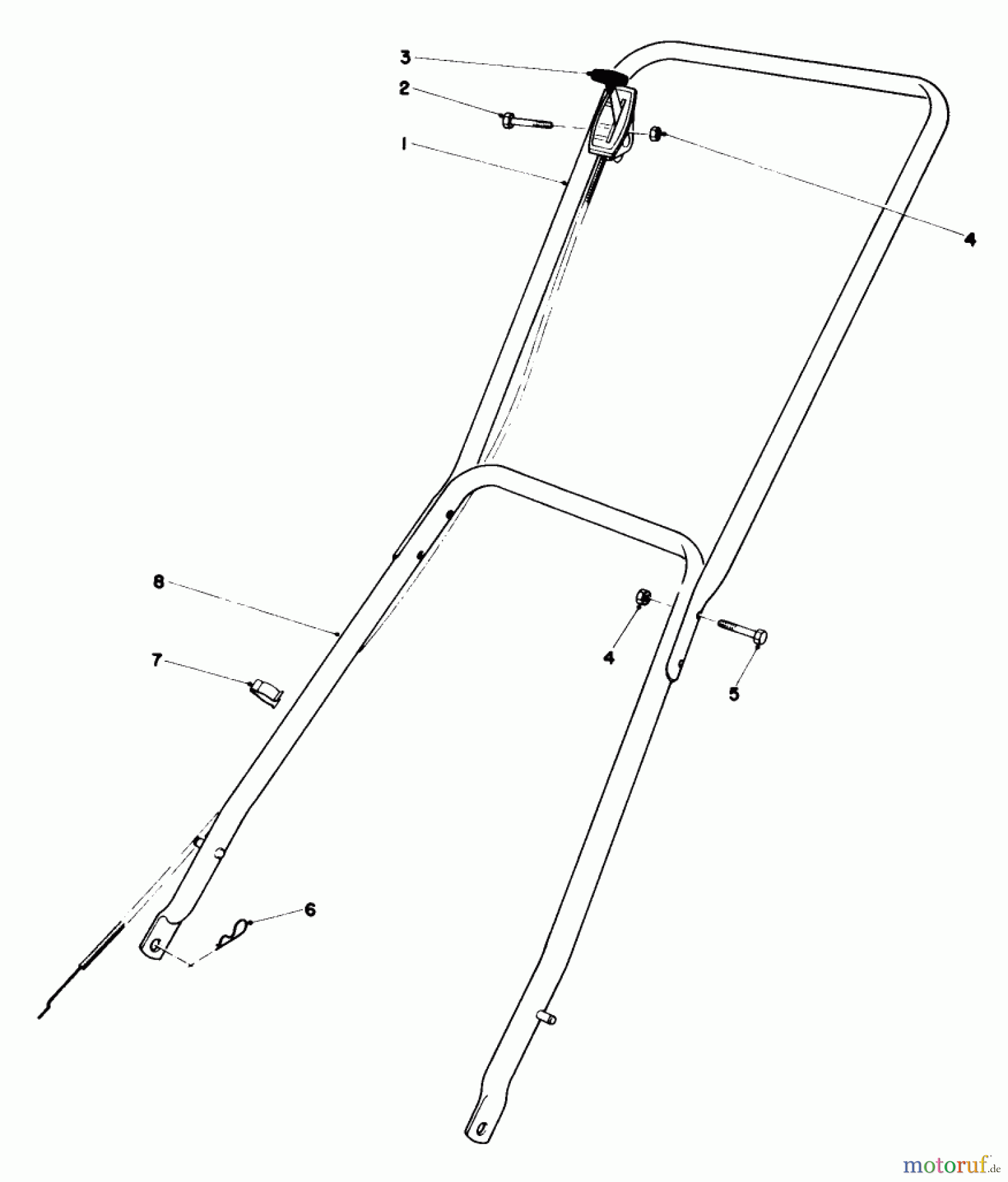  Toro Neu Mowers, Walk-Behind Seite 2 23022 - Toro Lawnmower, 1983 (3000001-3999999) HANDLE ASSEMBLY