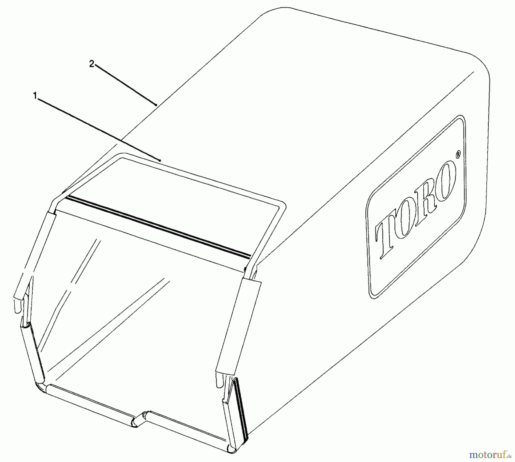  Toro Neu Mowers, Walk-Behind Seite 2 26562 - Toro Lawnmower, 1991 (1000001-1999999) GRASS BAG ASSEMBLY