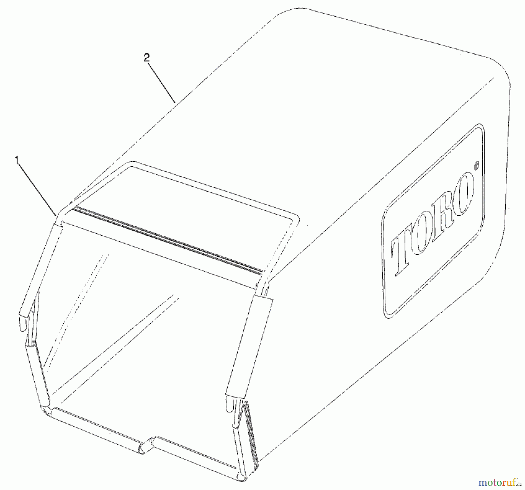  Toro Neu Mowers, Walk-Behind Seite 2 26620BG - Toro Lawnmower, 1992 (2000001-2999999) GRASS BAG ASSEMBLY