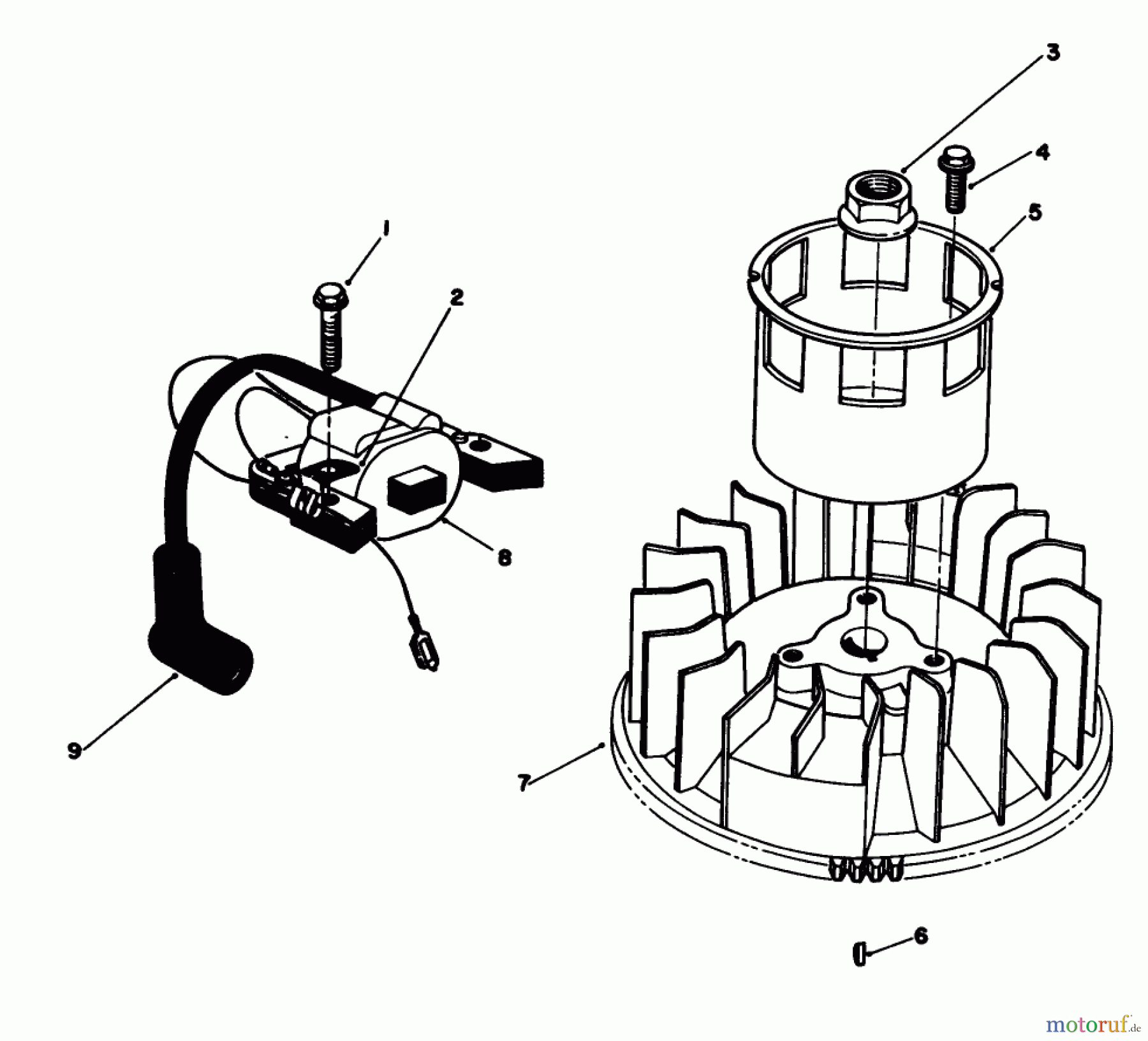  Toro Neu Mowers, Walk-Behind Seite 2 26620B - Toro Lawnmower, 1993 (3900001-3999999) MAGNETO & FLYWHEEL ASSEMBLY (ENGINE NO. VMM1-2)