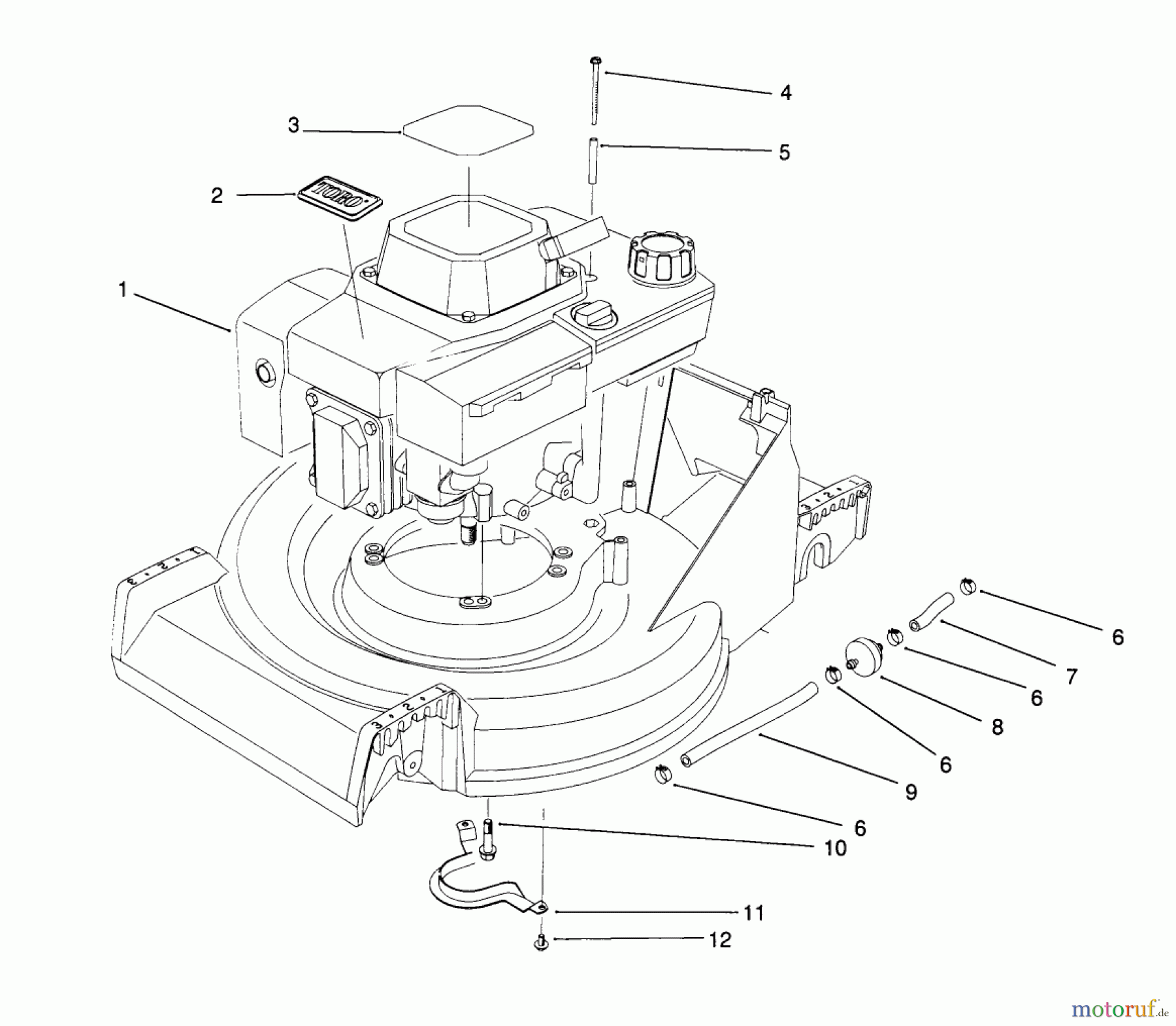  Toro Neu Mowers, Walk-Behind Seite 2 26620BF - Toro Lawnmower, 1991 (1000001-1999999) ENGINE ASSEMBLY