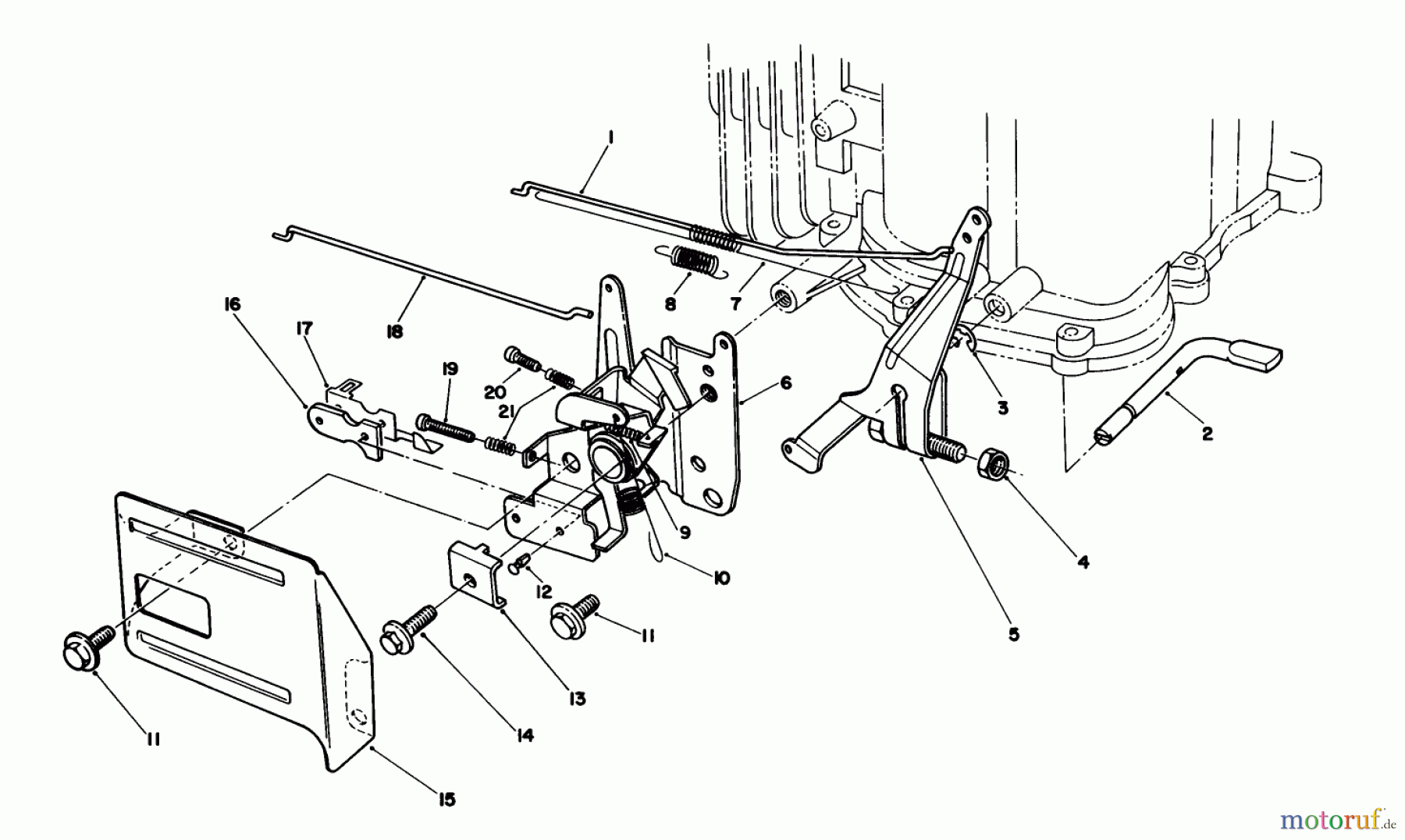  Toro Neu Mowers, Walk-Behind Seite 2 26620CG - Toro Lawnmower, 1989 (9000001-9999999) GOVERNOR ASSEMBLY (ENGINE NO. VMJ8)