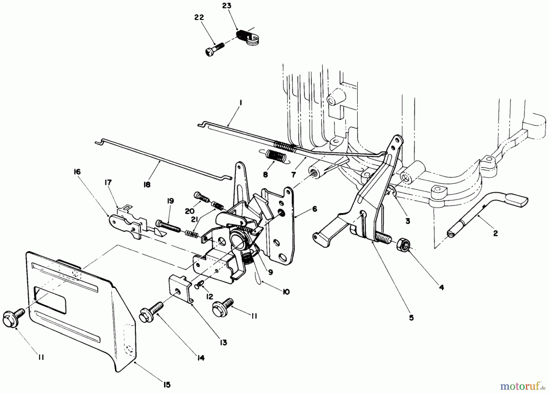  Toro Neu Mowers, Walk-Behind Seite 2 26621 - Toro Lawnmower, 1990 (0000001-0999999) GOVERNOR ASSEMBLY (ENGINE MODEL NO. VMK9-2)