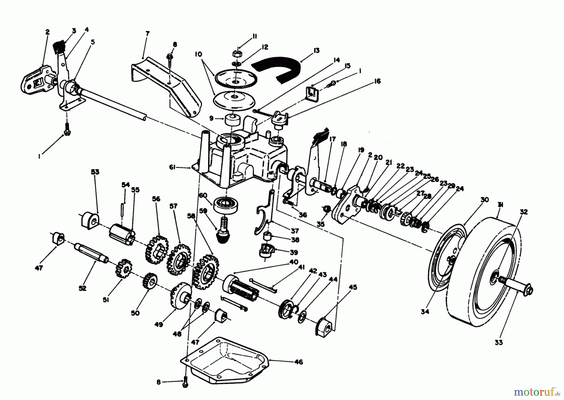  Toro Neu Mowers, Walk-Behind Seite 2 26622 - Toro Lawnmower, 1990 (0000001-0003100) GEAR CASE ASSEMBLY