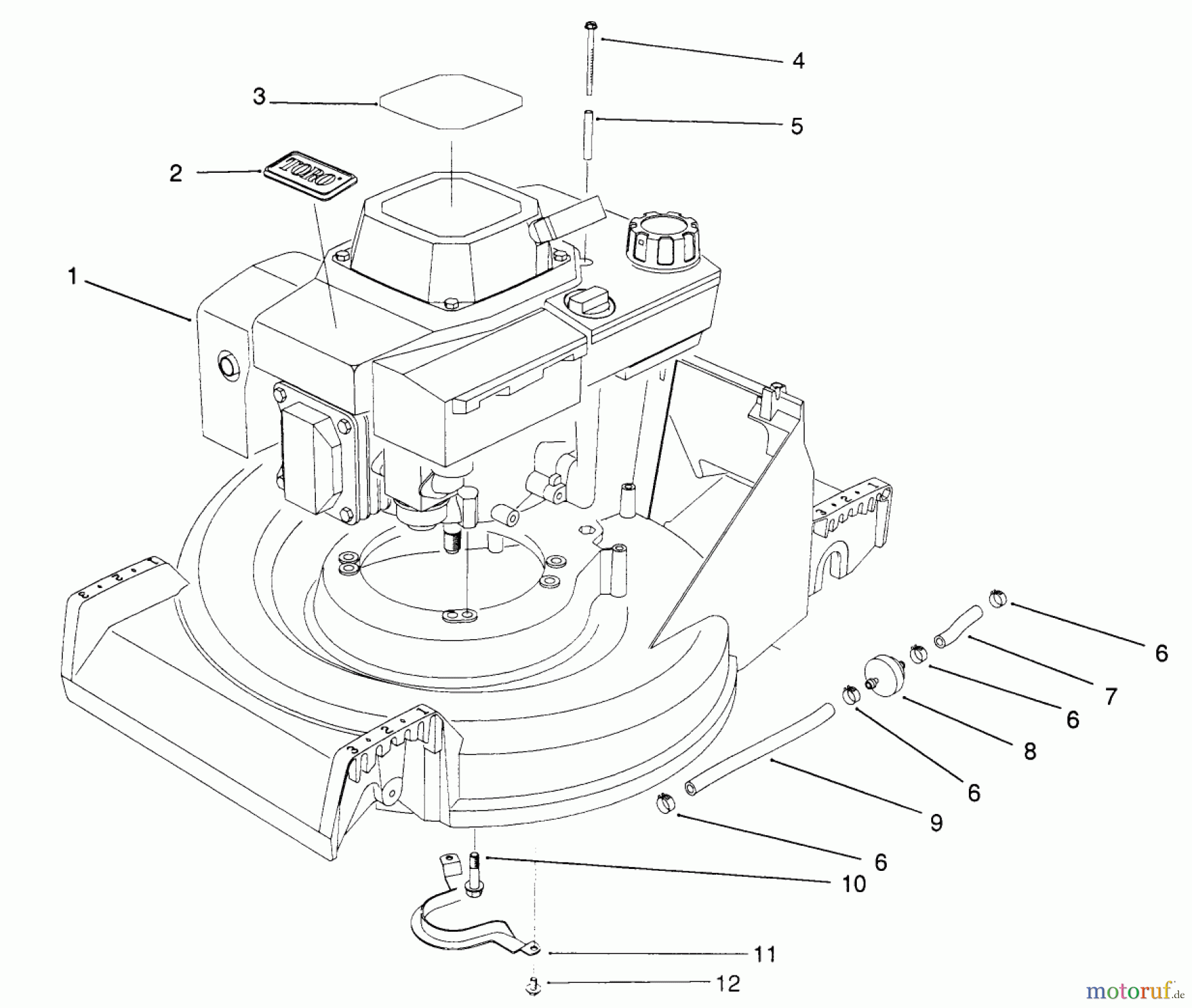  Toro Neu Mowers, Walk-Behind Seite 2 26622 - Toro Lawnmower, 1991 (1000001-1999999) ENGINE ASSEMBLY