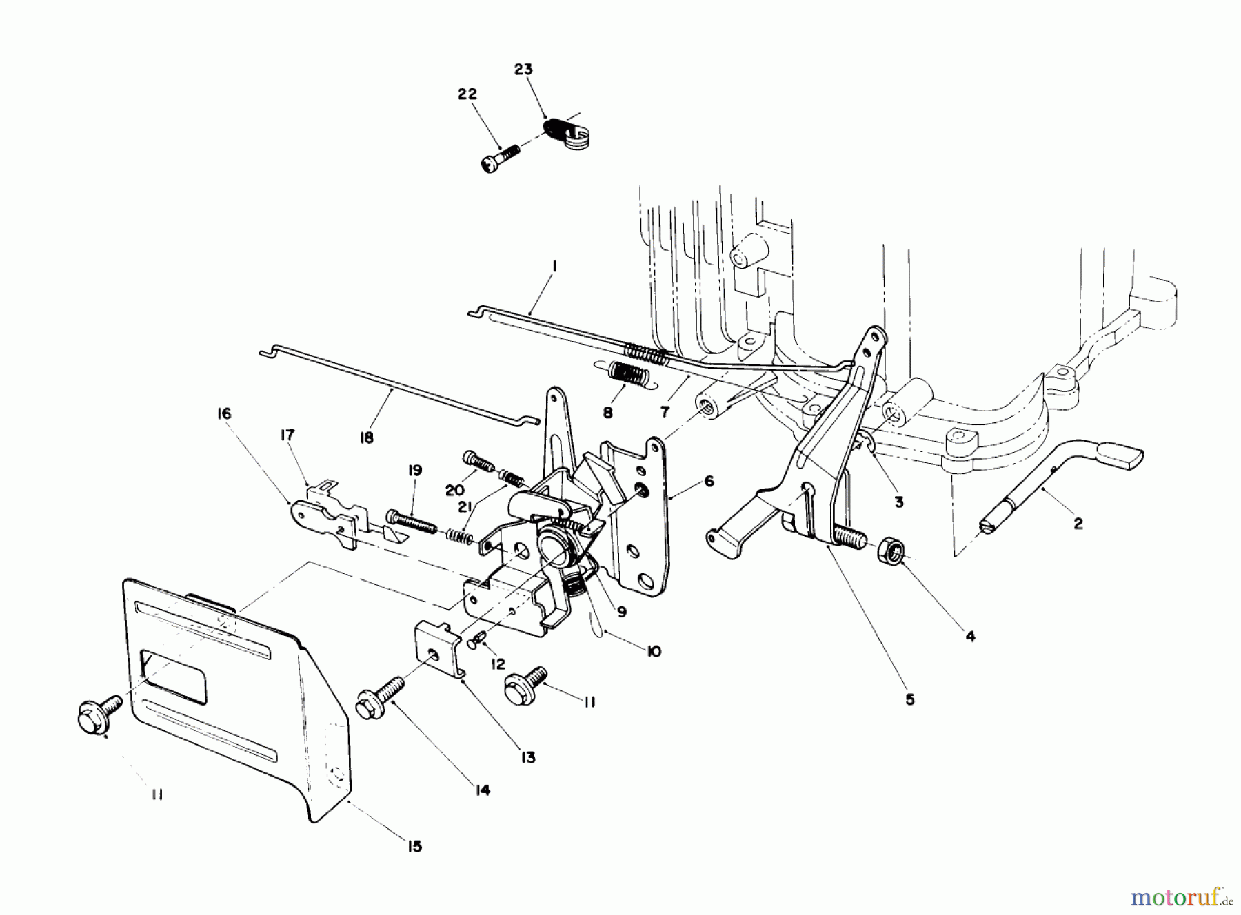  Toro Neu Mowers, Walk-Behind Seite 2 26623 - Toro Lawnmower, 1990 (0000001-0999999) GOVERNOR ASSEMBLY (ENGINE MODEL NO. VMK9-2)