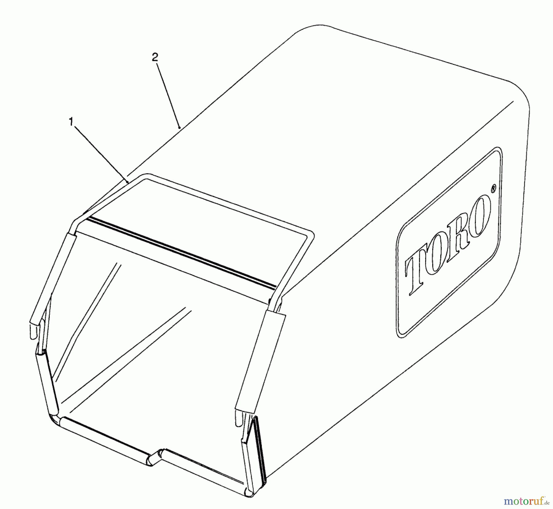  Toro Neu Mowers, Walk-Behind Seite 2 26623 - Toro Lawnmower, 1991 (0000001-0999999) GRASS BAG ASSEMBLY