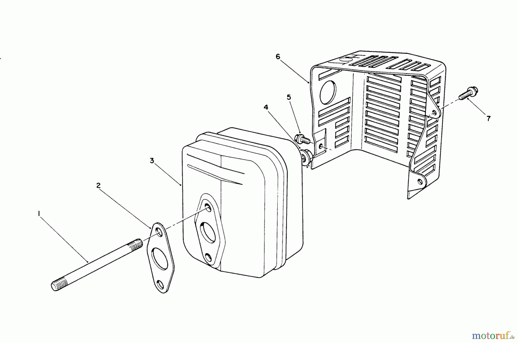  Toro Neu Mowers, Walk-Behind Seite 2 26623 - Toro Lawnmower, 1991 (0000001-0999999) MUFFLER ASSEMBLY (ENGINE MODEL NO. VML0-2)