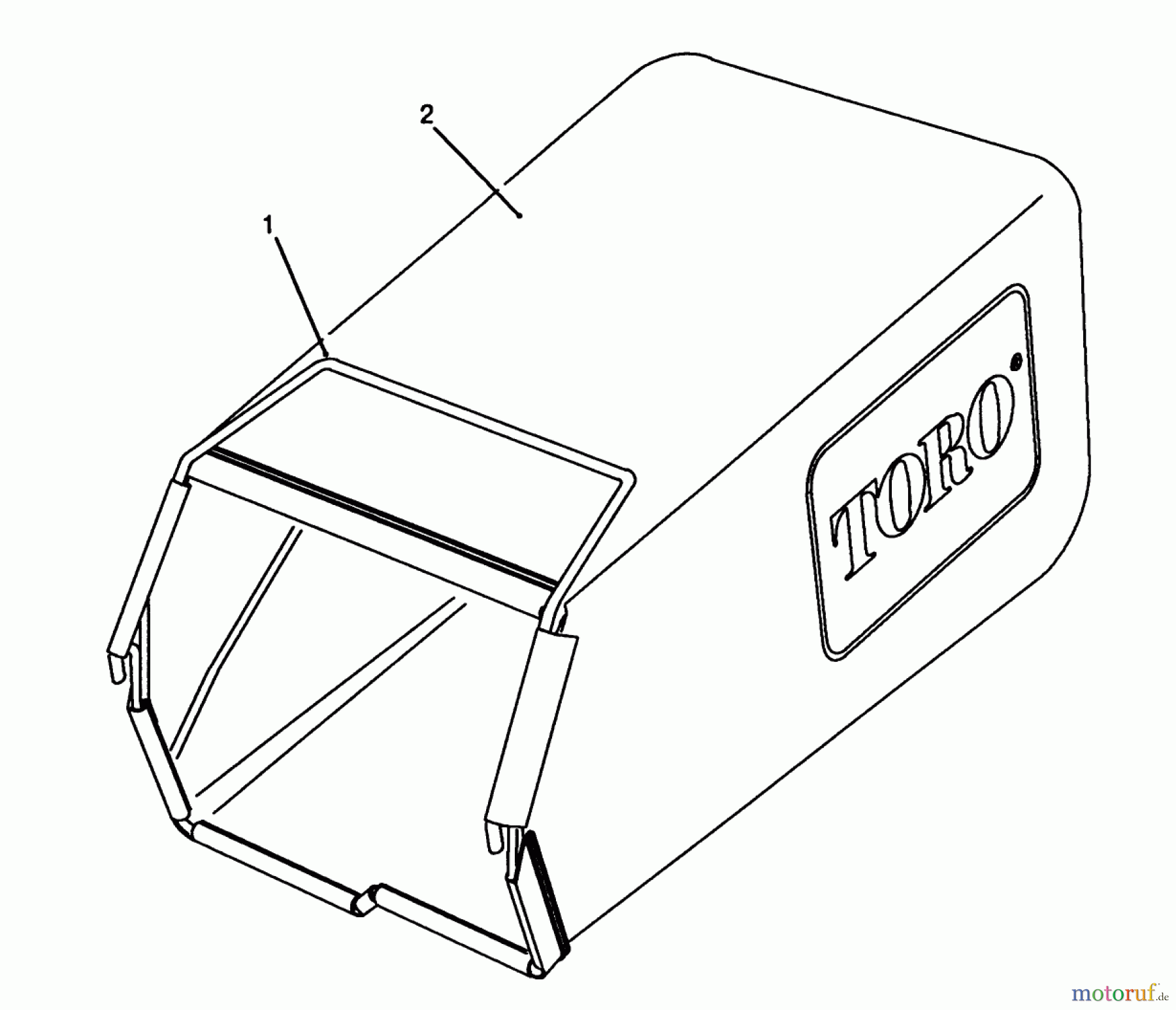  Toro Neu Mowers, Walk-Behind Seite 2 26624 - Toro Lawnmower, 1988 (8000001-8999999) GRASS BAG ASSEMBLY