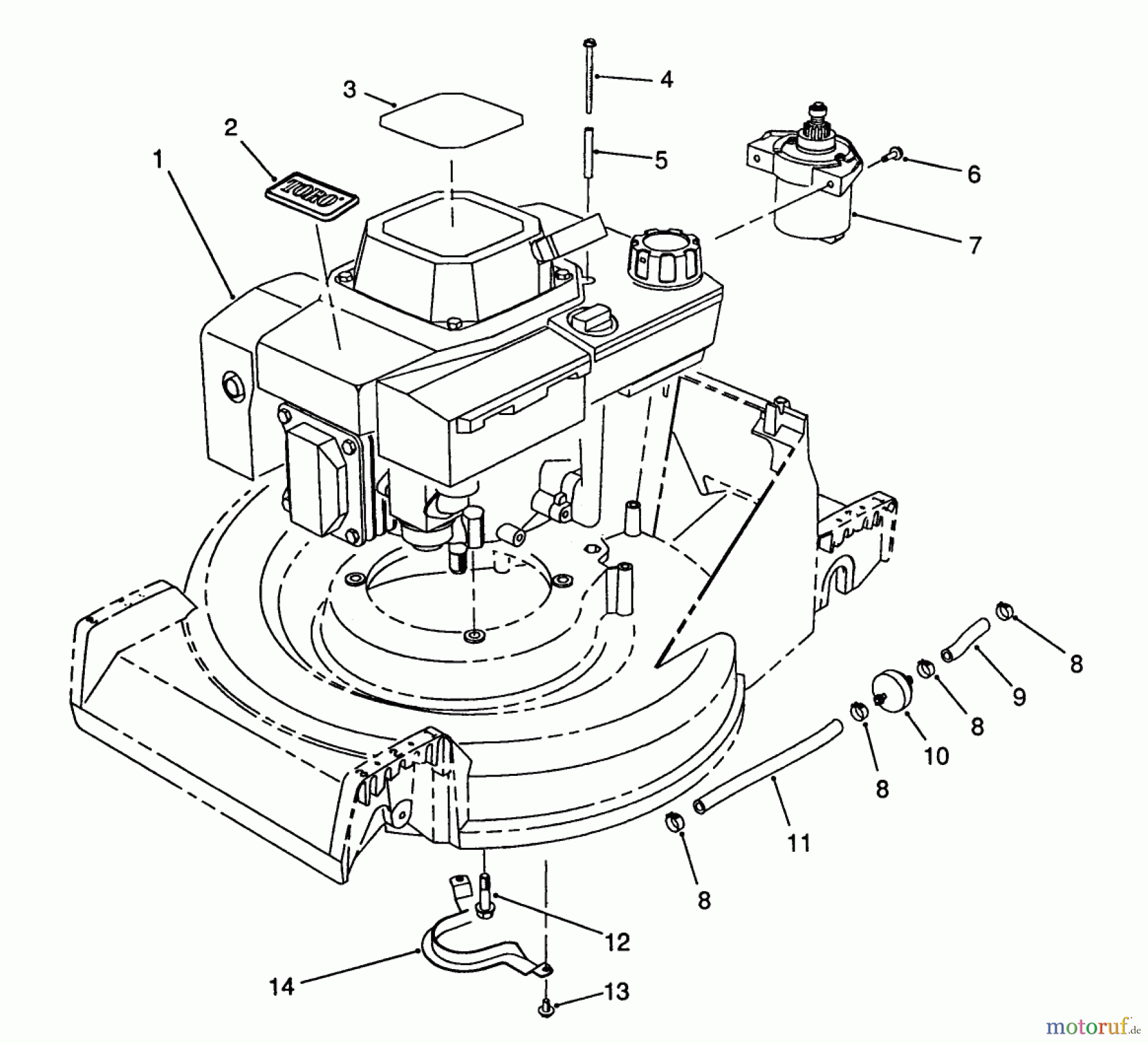  Toro Neu Mowers, Walk-Behind Seite 2 26624 - Toro Lawnmower, 1989 (9000001-9999999) ENGINE ASSEMBLY