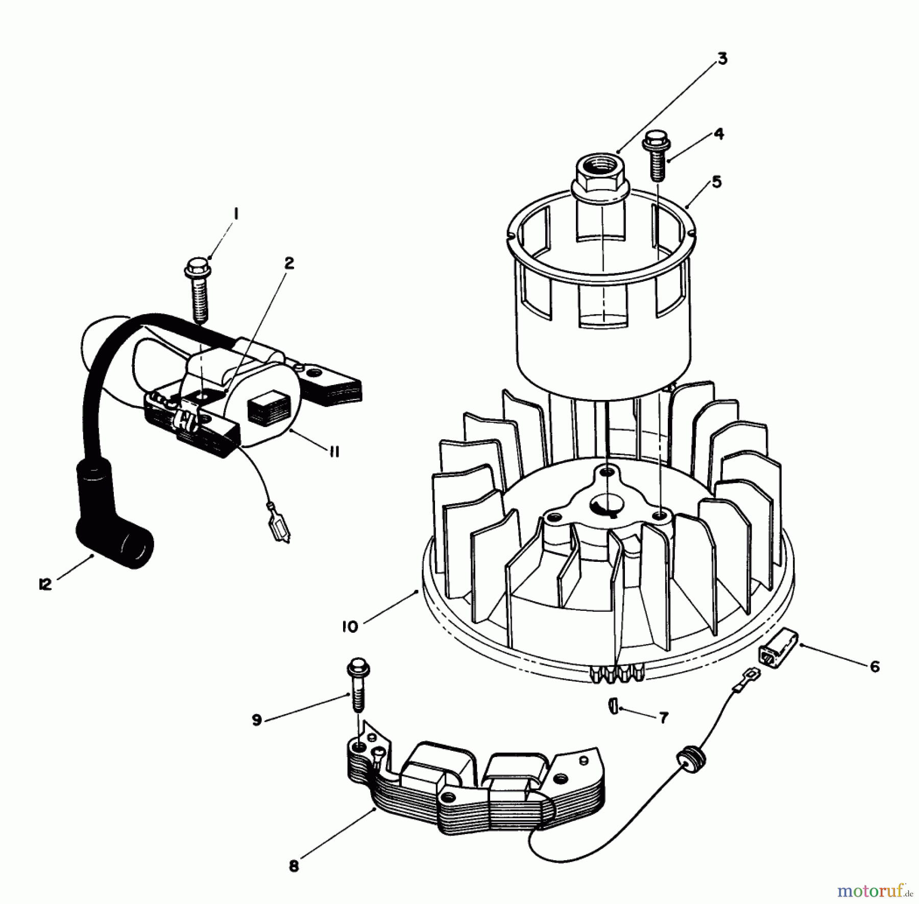  Toro Neu Mowers, Walk-Behind Seite 2 26624C - Toro Lawnmower, 1989 (9000001-9999999) MAGNETO & FLYWHEEL ASSEMBLY (ENGINE MODEL NO. VMG6, VMH7 & VMJ8)