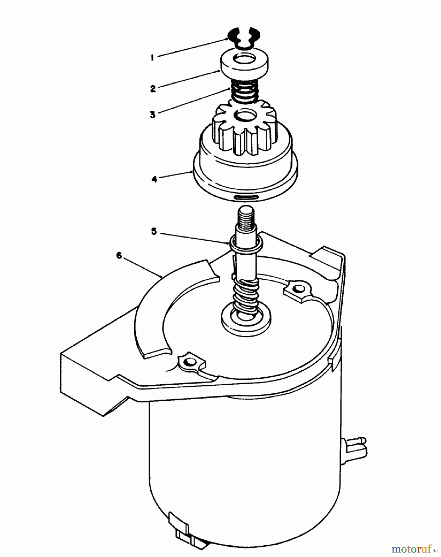  Toro Neu Mowers, Walk-Behind Seite 2 26624C - Toro Lawnmower, 1989 (9000001-9999999) STARTER MOTOR ASSEMBLY