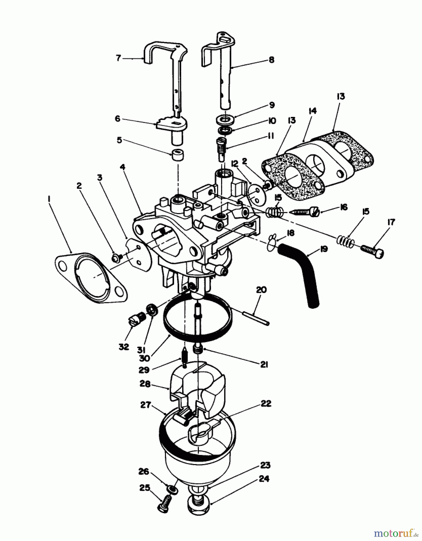  Toro Neu Mowers, Walk-Behind Seite 2 26624 - Toro Lawnmower, 1990 (0000001-0001101) CARBURETOR ASSEMBLY (ENGINE MODEL NO. VMJ8)