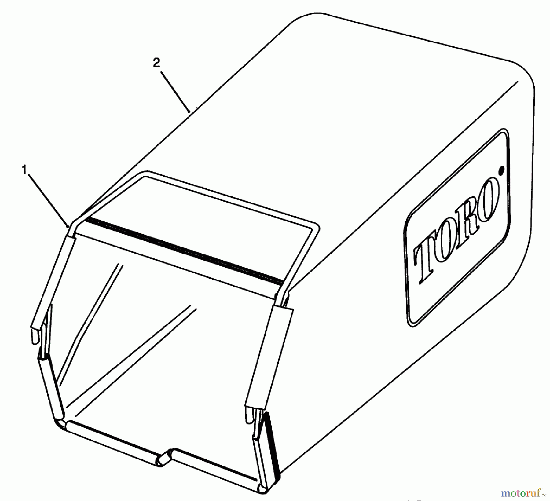  Toro Neu Mowers, Walk-Behind Seite 2 26625B - Toro Lawnmower, 1993 (3900001-3999999) GRASS BAG ASSEMBLY