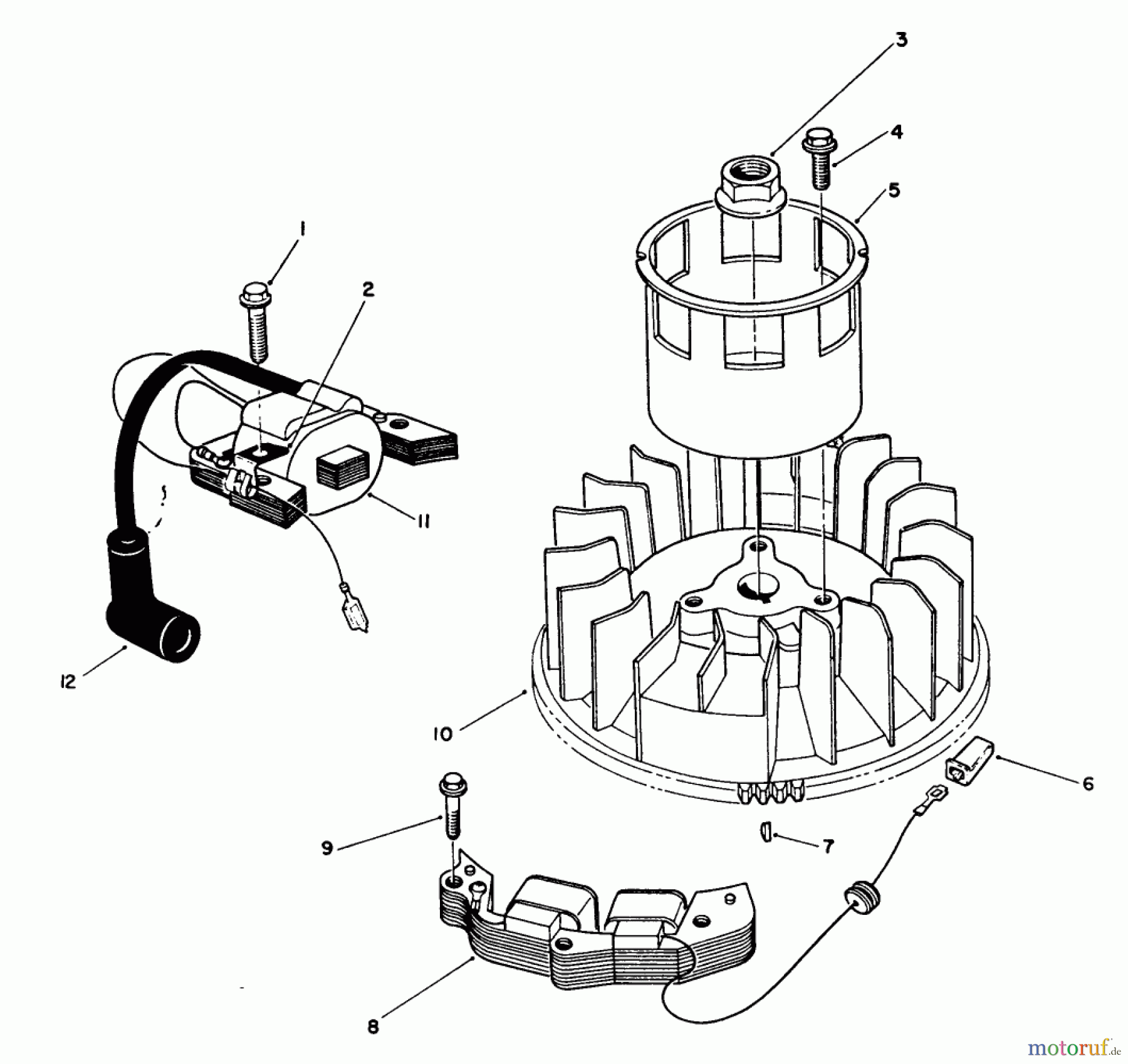  Toro Neu Mowers, Walk-Behind Seite 2 26626 - Toro Lawnmower, 1991 (1000001-1999999) MAGNETO & FLYWHEEL ASSEMBLY (ENGINE MODEL NO. VML0-3)