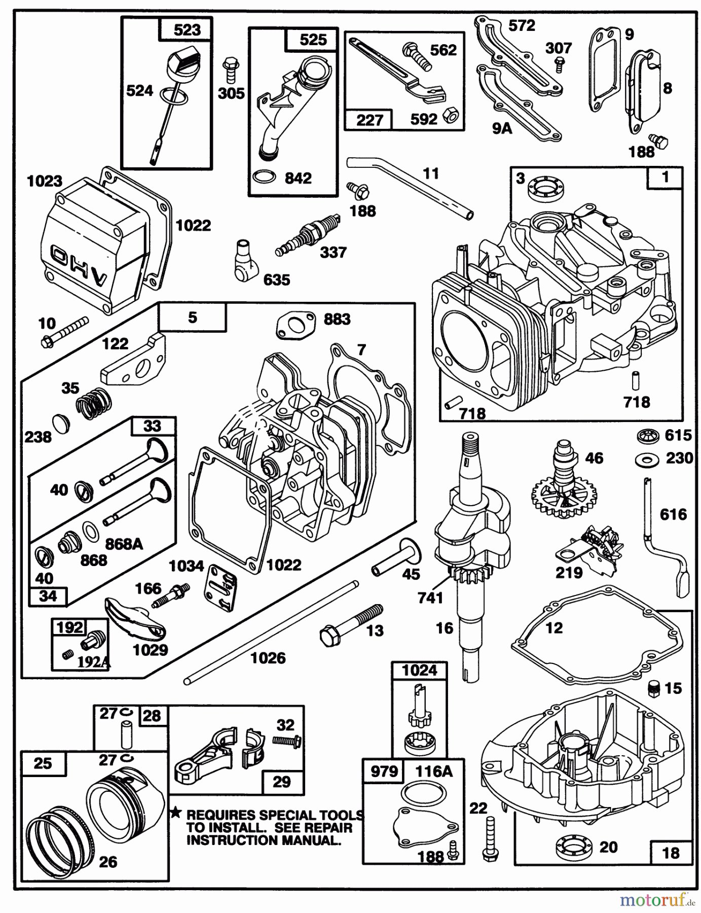  Toro Neu Mowers, Walk-Behind Seite 2 26631B - Toro Lawnmower, 1993 (3900001-3999999) ENGINE GTS-150 #1