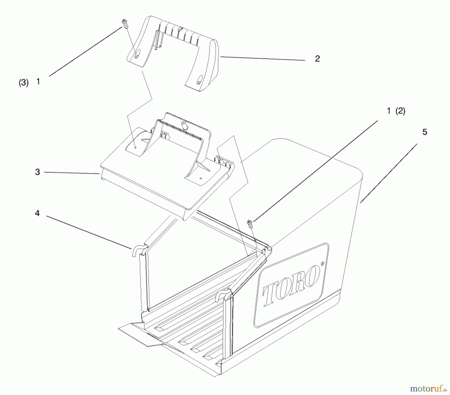  Toro Neu Mowers, Walk-Behind Seite 2 26633B - Toro Lawnmower, 1996 (6900001-6999999) BAG ASSEMBLY