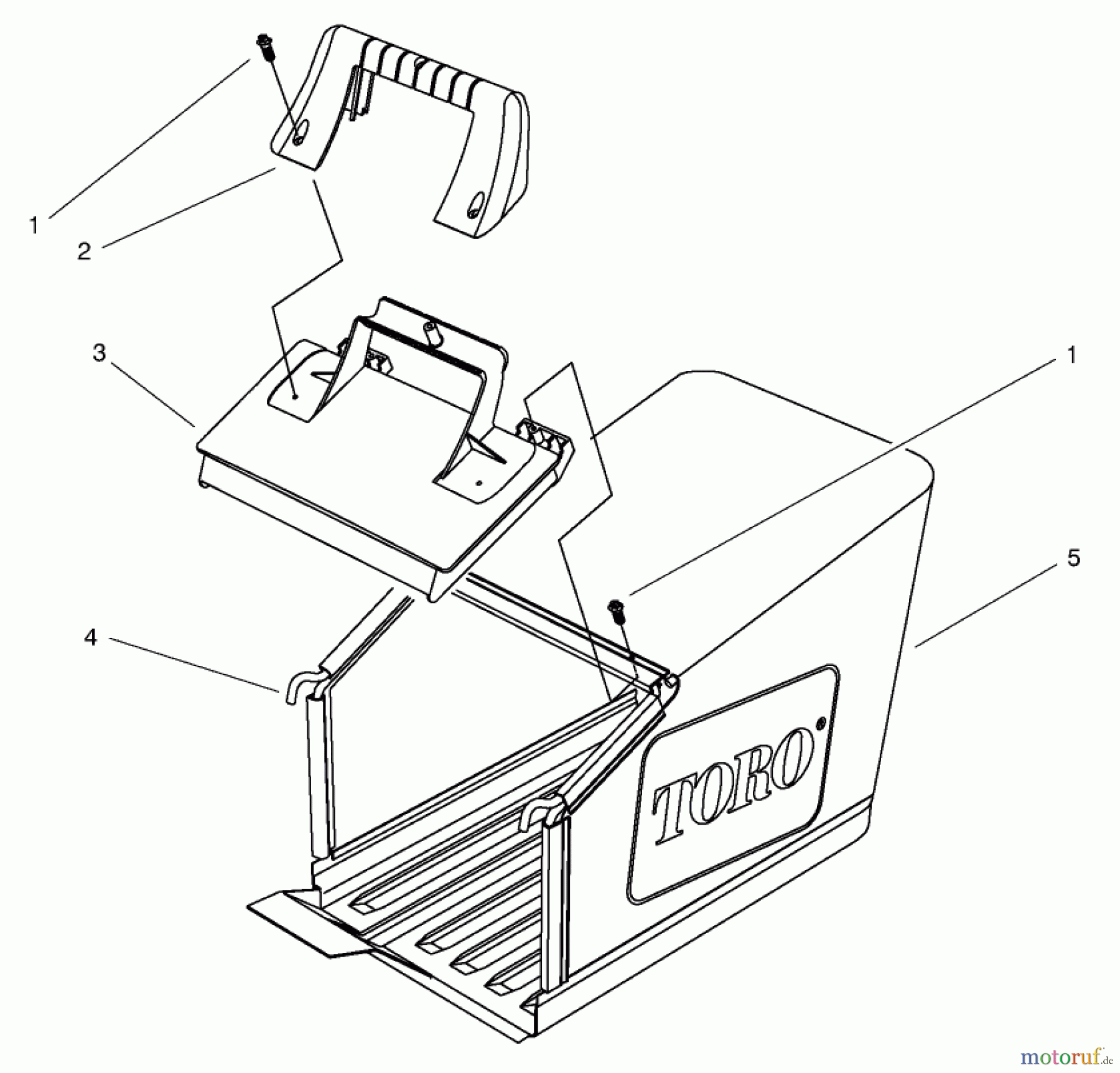  Toro Neu Mowers, Walk-Behind Seite 2 26637 - Toro Lawnmower, 1998 (8900001-8999999) BAG ASSEMBLY