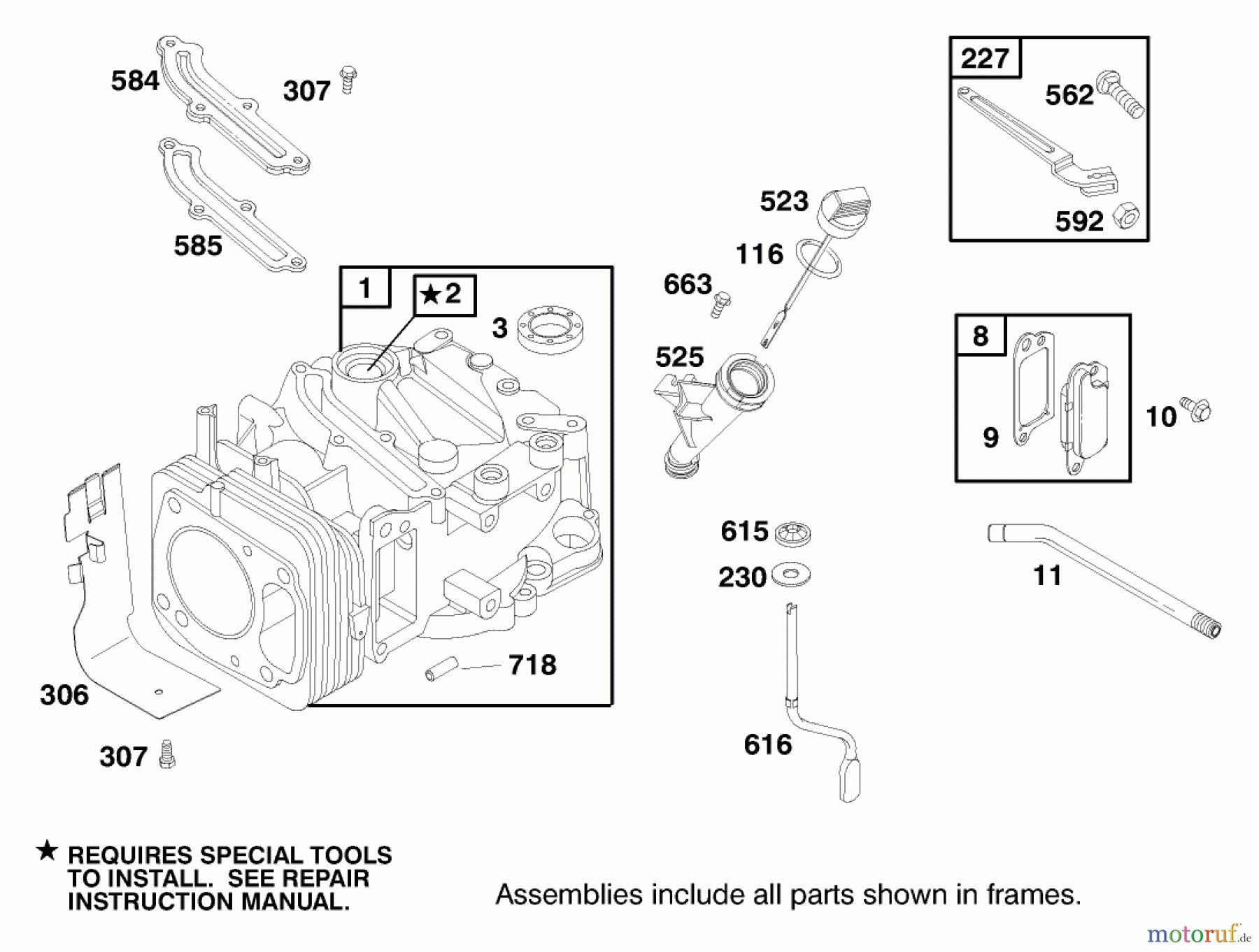  Toro Neu Mowers, Walk-Behind Seite 2 26638 - Toro Lawnmower, 1998 (8900001-8999999) ENGINE GTS-200 #1