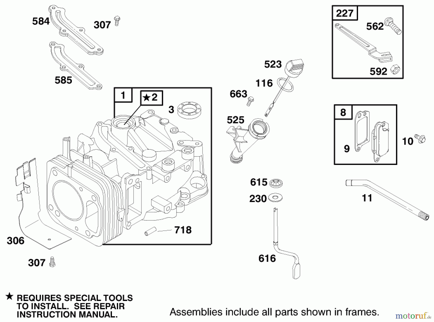  Toro Neu Mowers, Walk-Behind Seite 2 26639 - Toro Lawnmower, 1998 (8900001-8999999) ENGINE GTS-200 #1