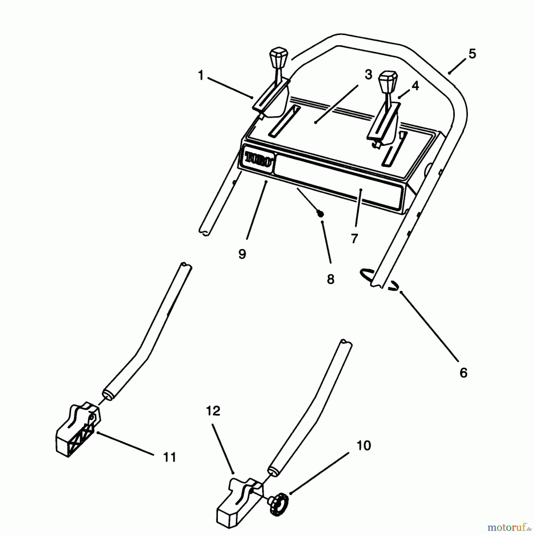  Toro Neu Mowers, Walk-Behind Seite 2 26640BC - Toro Lawnmower, 1995 (5900001-5999999) HANDLE ASSEMBLY