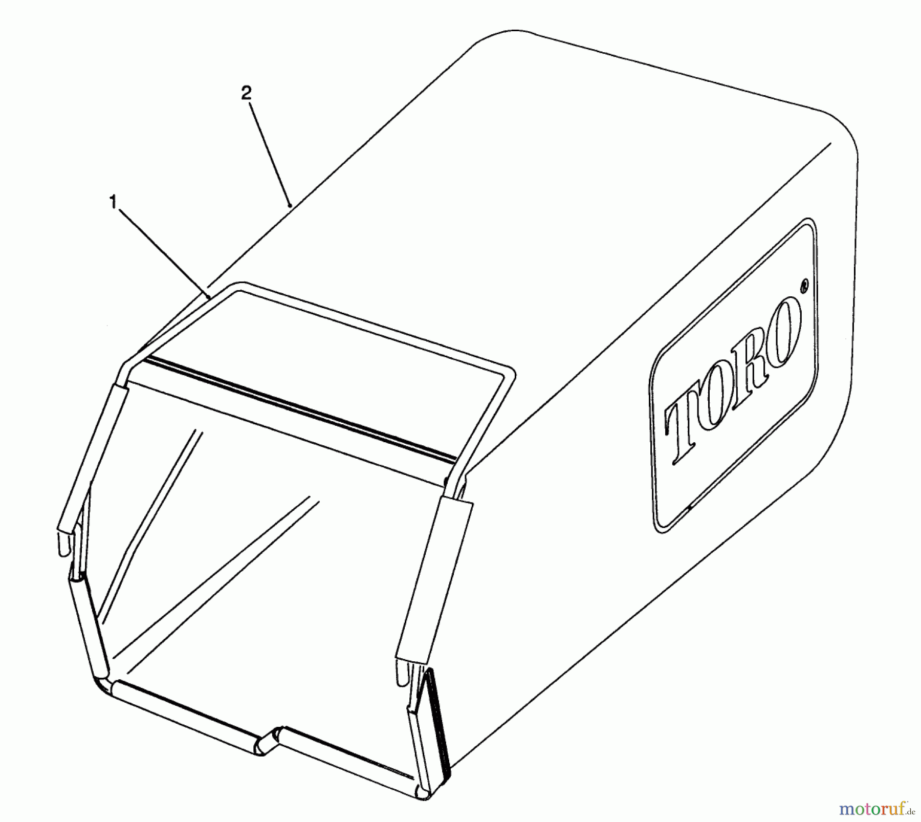  Toro Neu Mowers, Walk-Behind Seite 2 26682 - Toro Lawnmower, 1989 (9000001-9999999) GRASS BAG ASSEMBLY