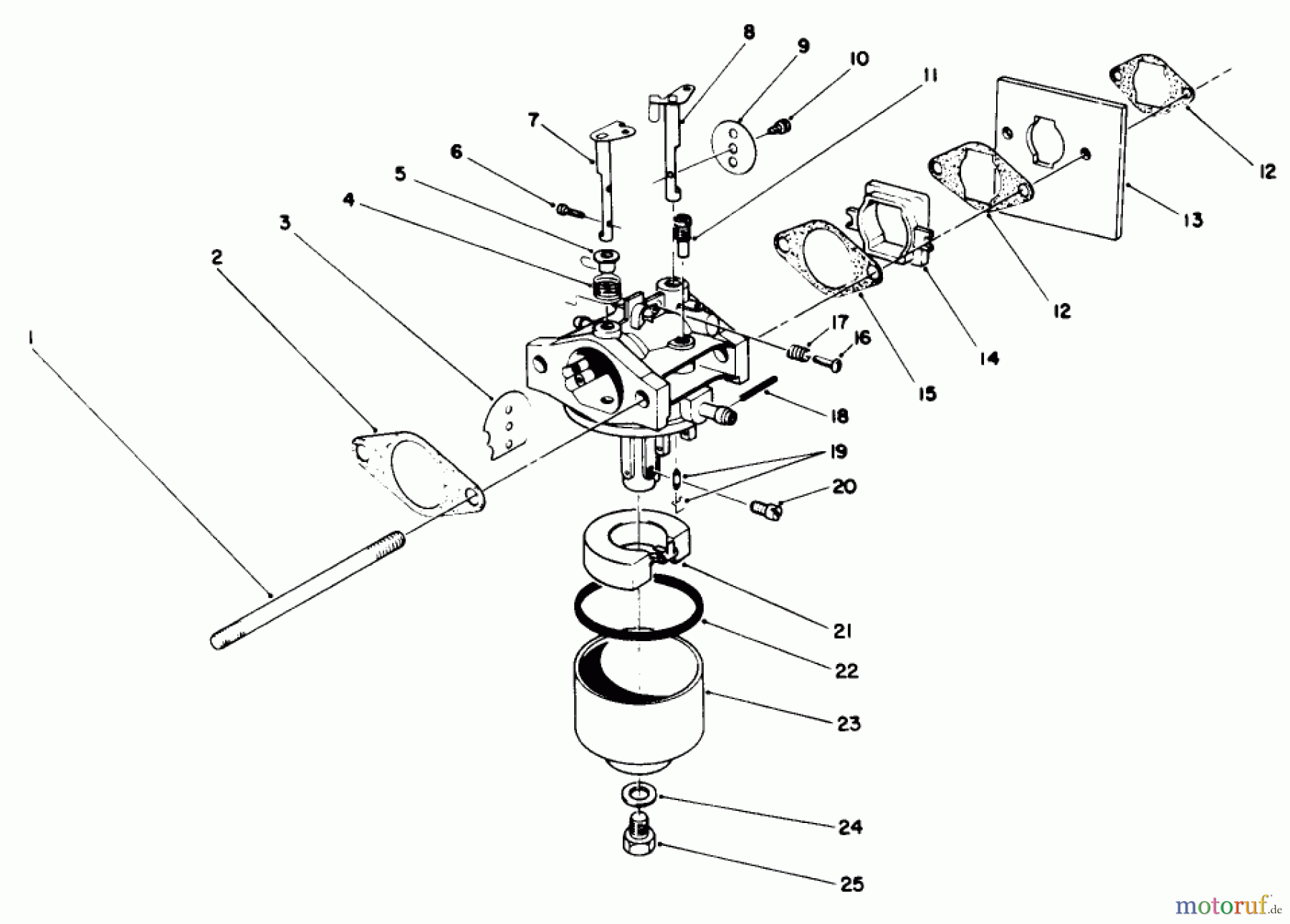  Toro Neu Mowers, Walk-Behind Seite 2 26683 - Toro Lawnmower, 1990 (0000001-0999999) CARBURETOR ASSEMBLY (ENGINE NO. 47PK9-2)