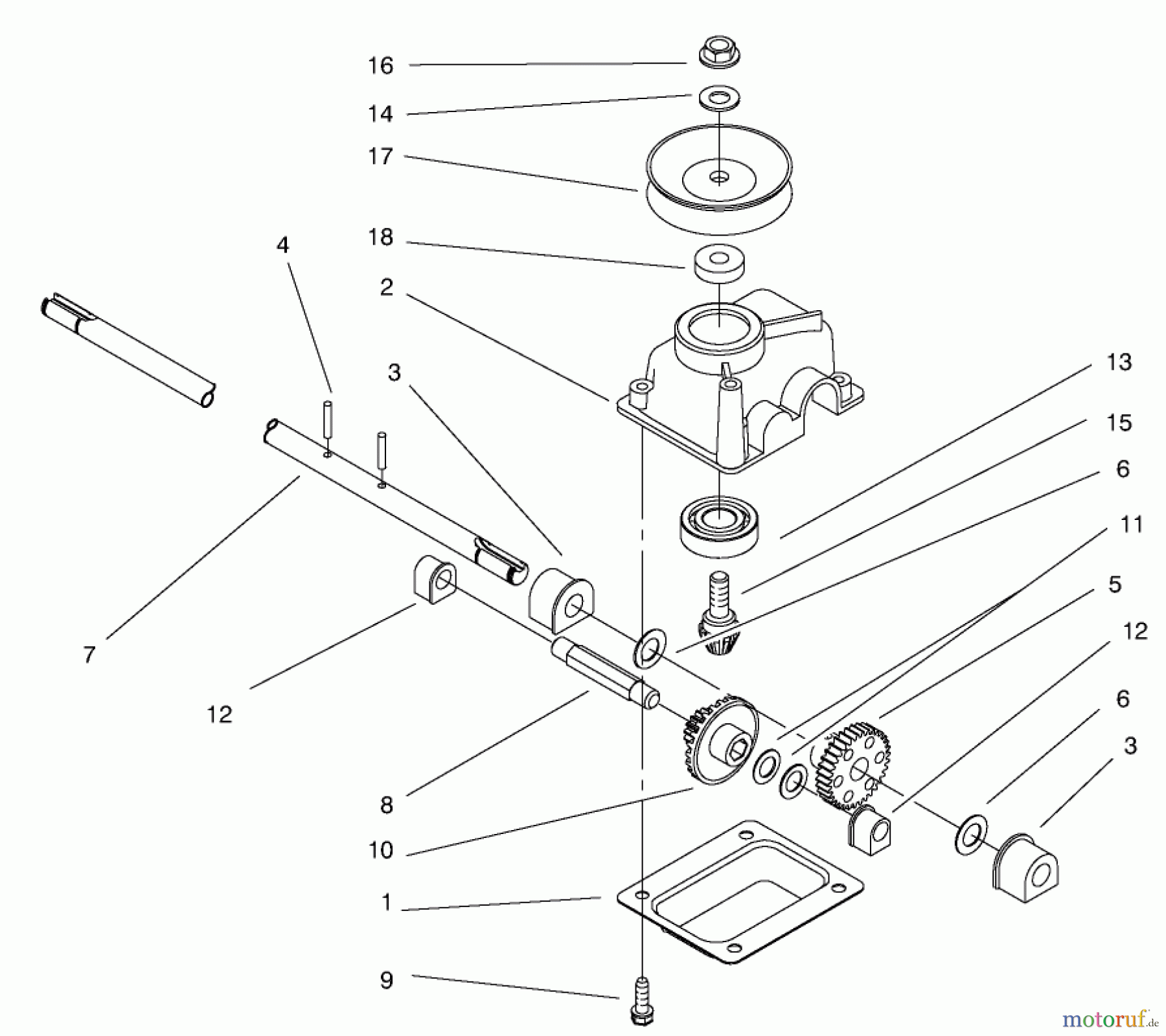  Toro Neu Mowers, Walk-Behind Seite 2 26683 - Toro Lawnmower, 1990 (0000001-0999999) GEAR CASE ASSEMBLY