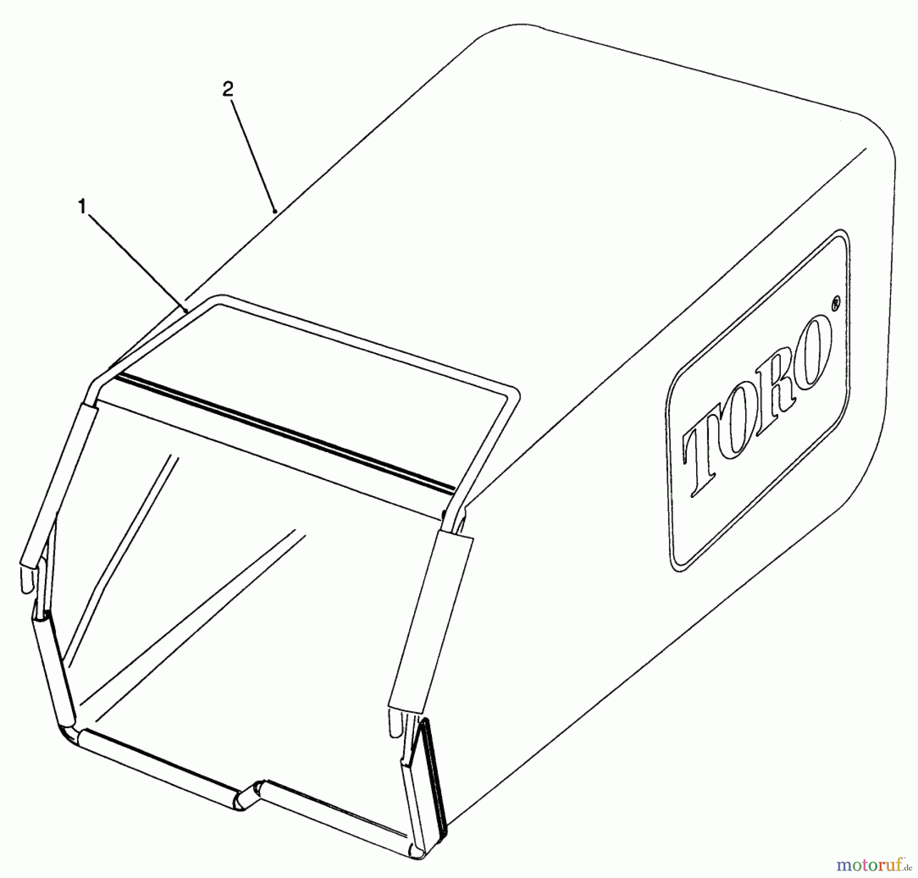  Toro Neu Mowers, Walk-Behind Seite 2 26683 - Toro Lawnmower, 1990 (0000001-0999999) GRASS BAG ASSEMBLY NO. 13-6349