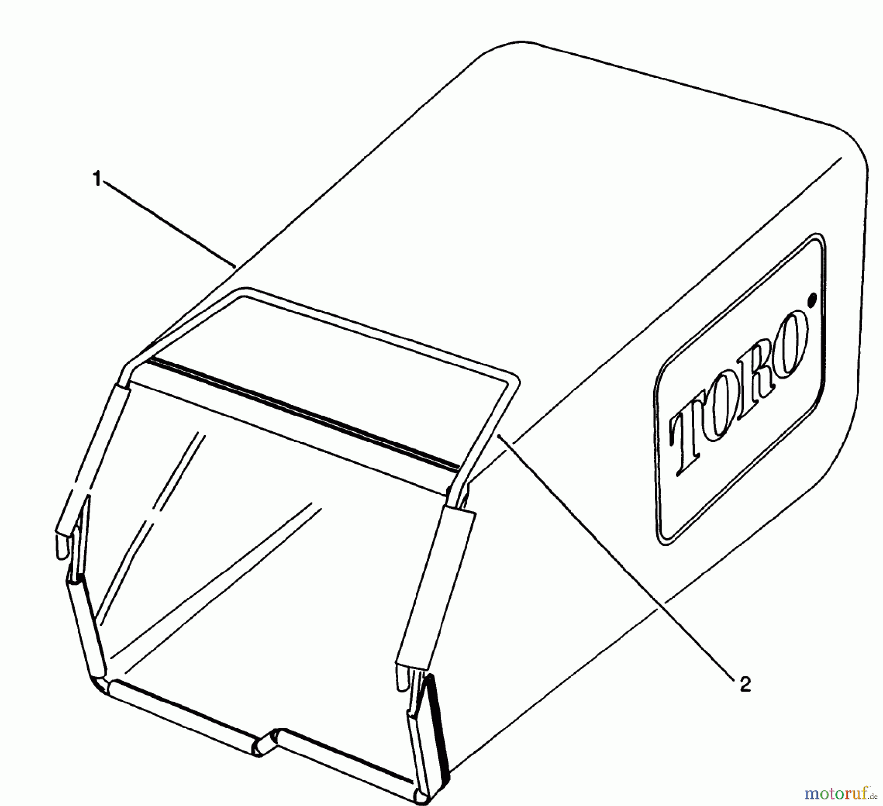  Toro Neu Mowers, Walk-Behind Seite 2 27501 - Toro Lawnmower, 1992 (2000001-2999999) GRASS BAG ASSEMBLY