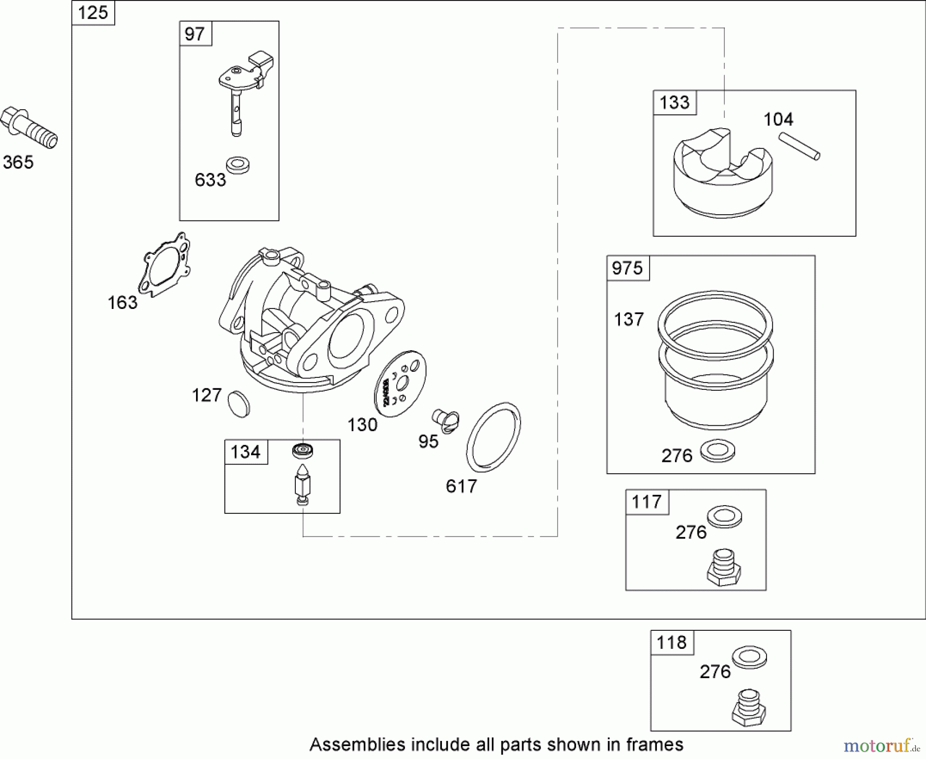  Toro Neu Mowers, Walk-Behind Seite 2 446E (R48) - Toro R48 Recycling Mower, 2008 (280S00001-280S99999) CARBURETOR ASSEMBLY BRIGGS AND STRATTON 126T02-1841-B1