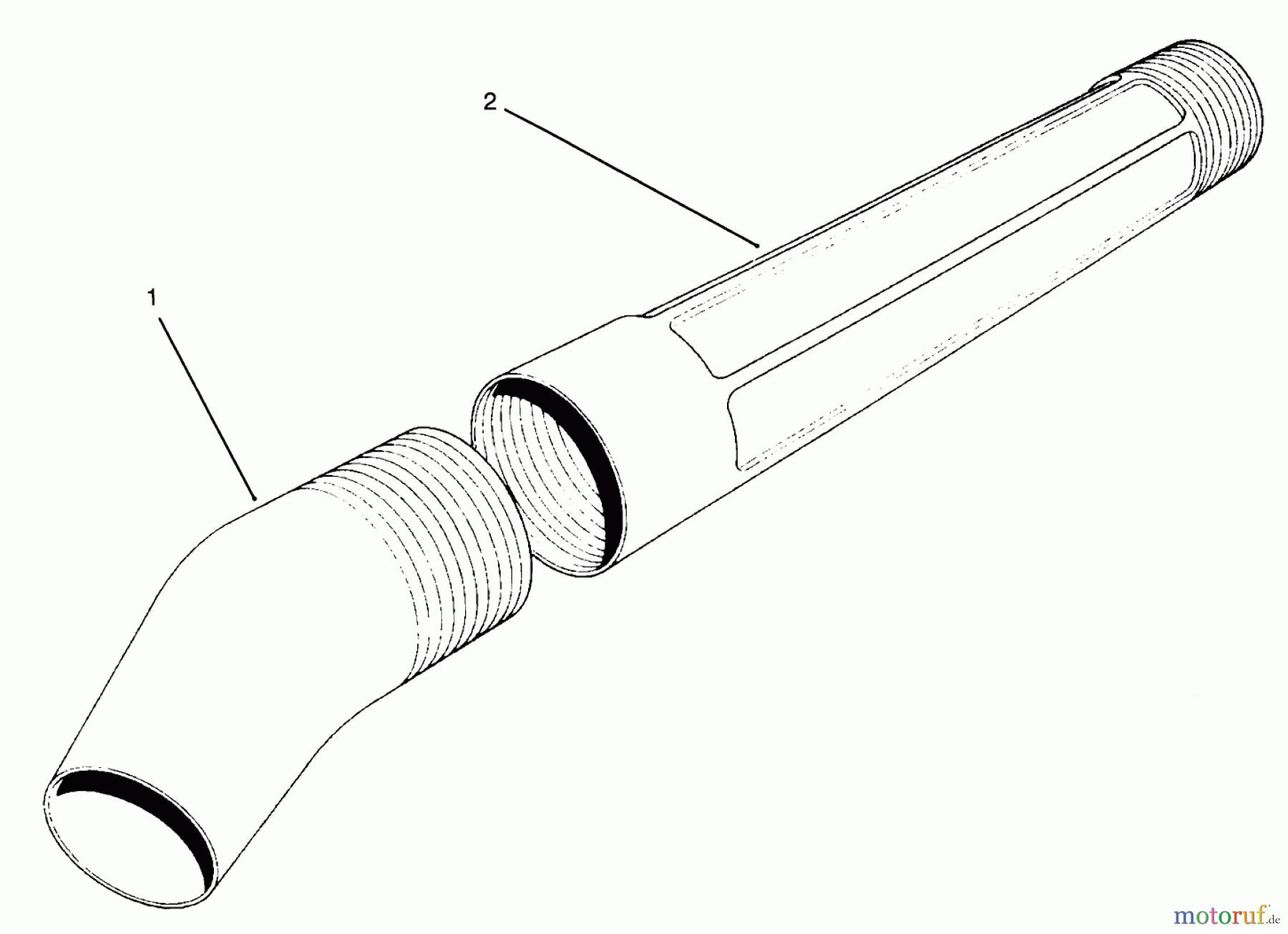  Toro Neu Blowers/Vacuums/Chippers/Shredders 51576 - Toro Super Blower Vac, 1993 (39000001-39999999) BLOWER TUBE ASSEMBLY