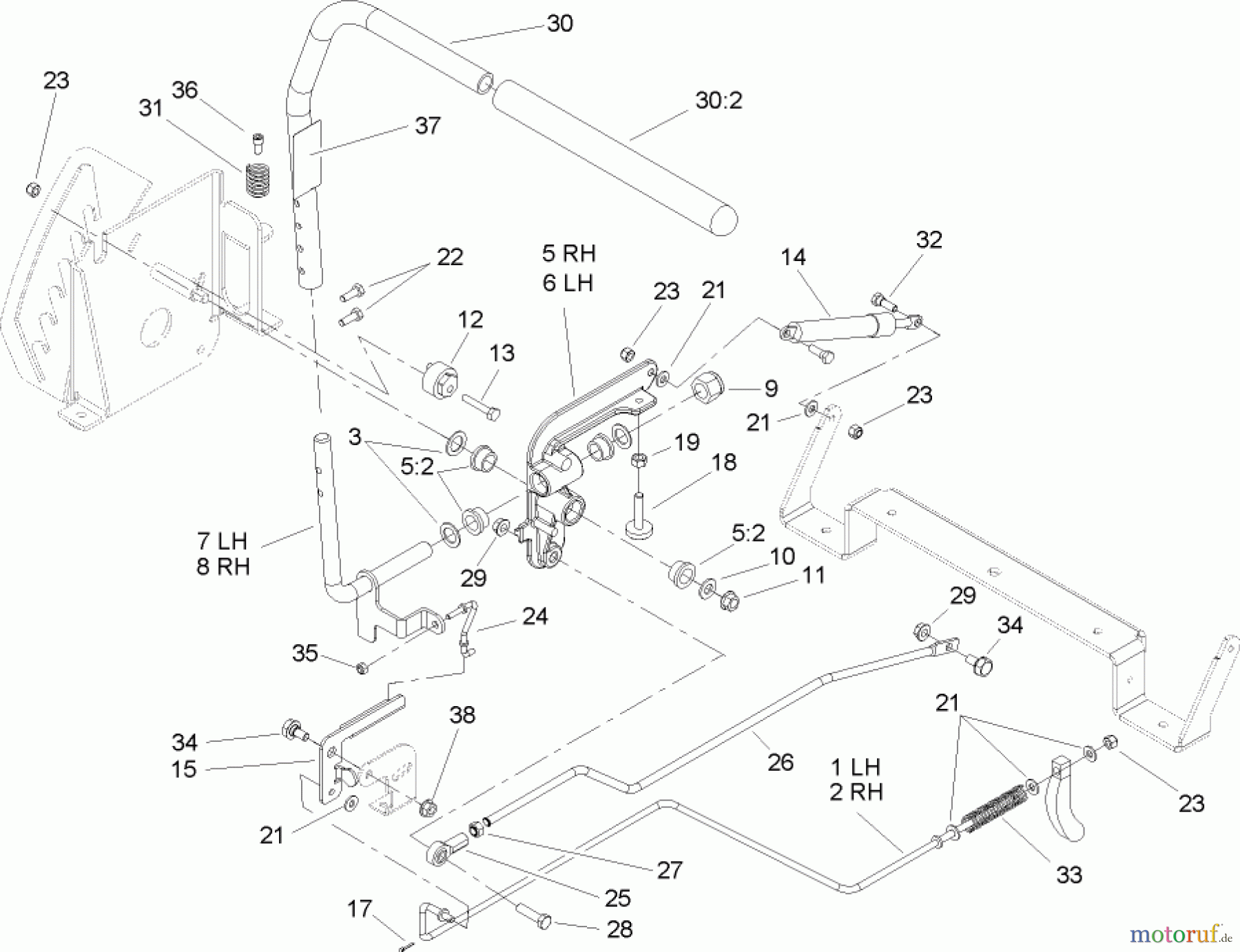  Toro Neu Mowers, Zero-Turn 74325 (16-42Z) - Toro 16-42Z TimeCutter Z Riding Mower, 2004 (240000001-240999999) CONTROL ASSEMBLY