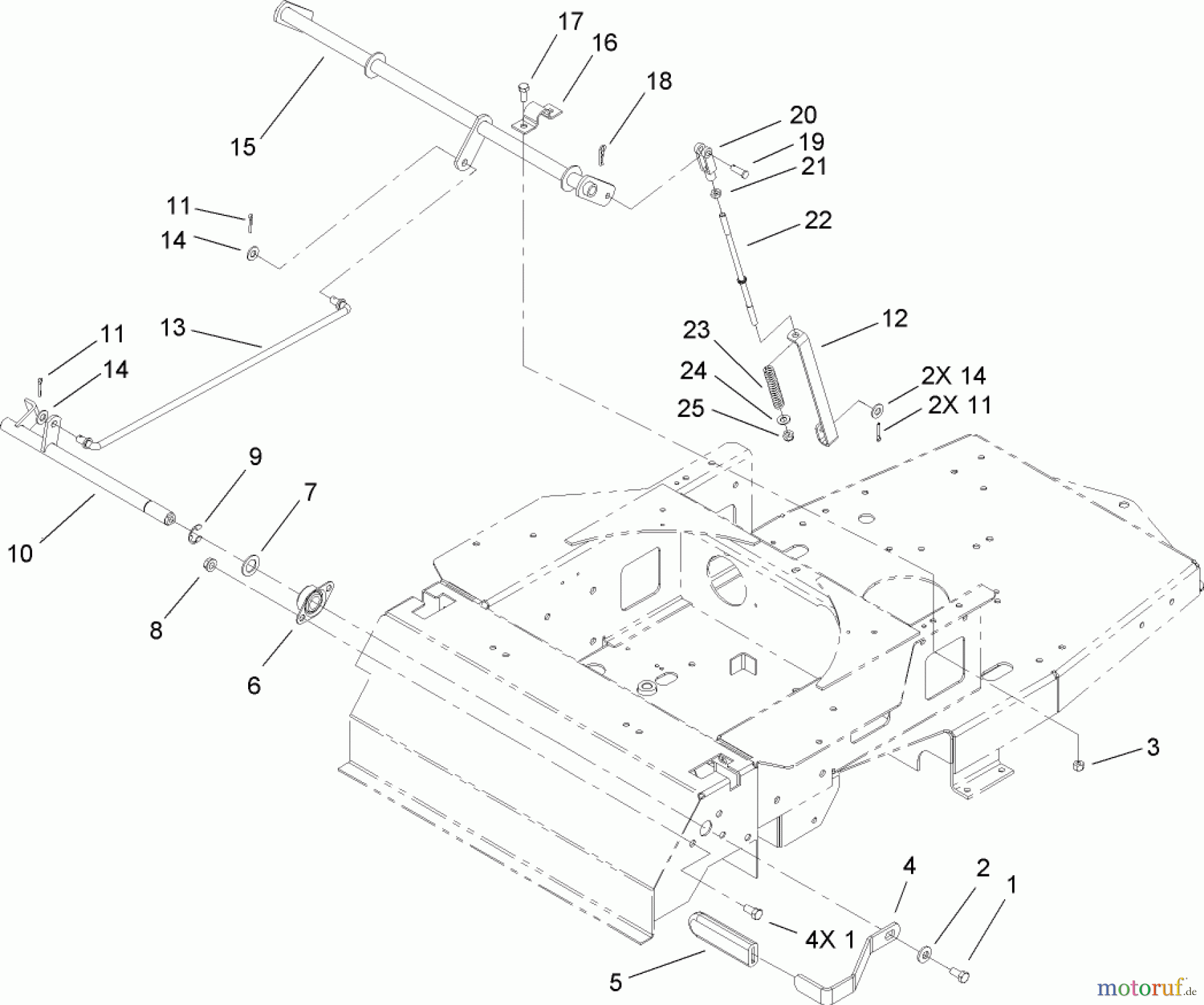  Toro Neu Mowers, Zero-Turn 74406 (ZX440) - Toro TimeCutter ZX440 Riding Mower, 2008 (280000001-280999999) PARKING BRAKE ASSEMBLY