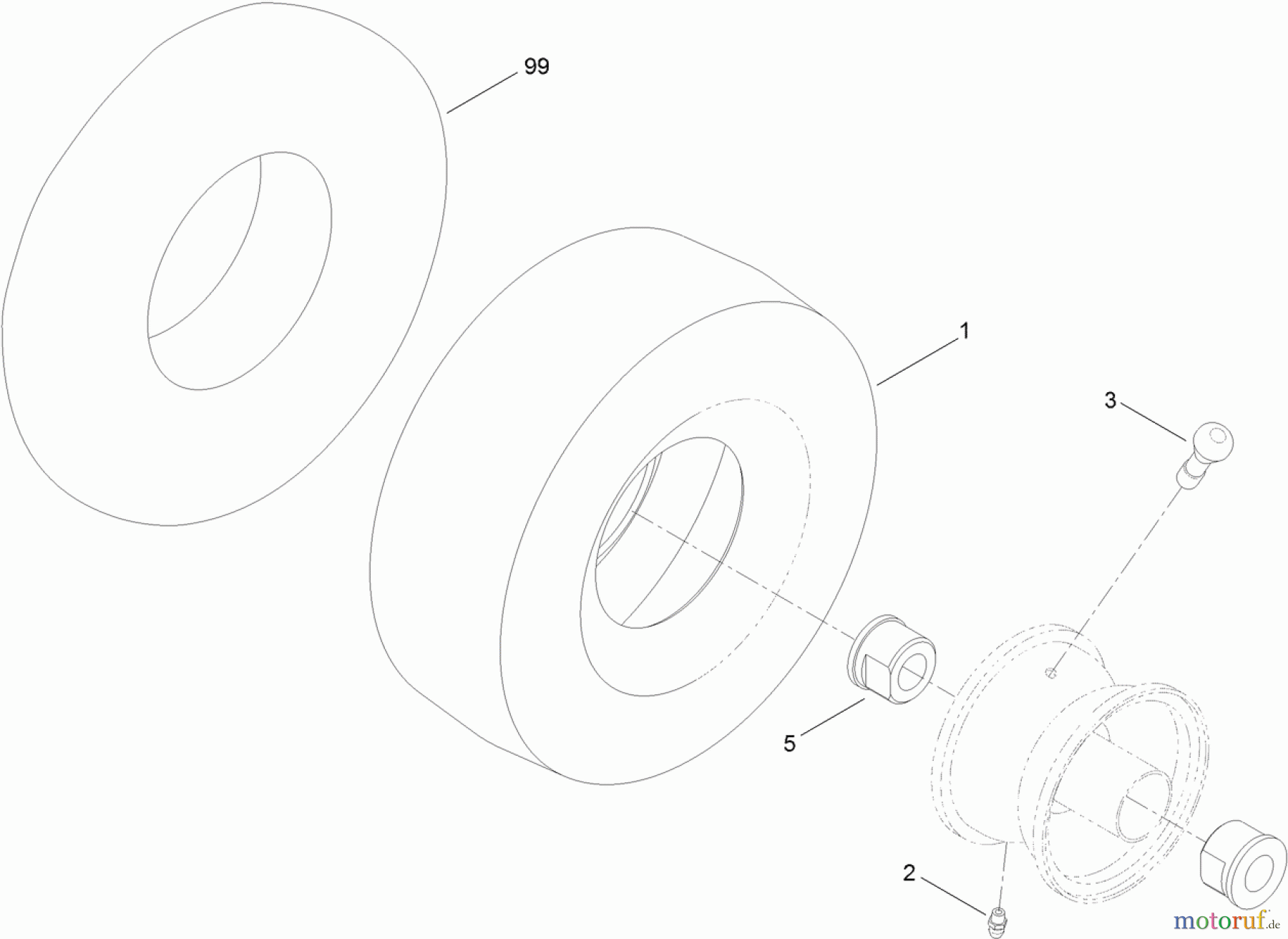  Toro Neu Mowers, Zero-Turn 74626 (4260) - Toro TimeCutter SS 4260 Riding Mower, 2012 (SN 312000001-312999999) CASTER WHEEL ASSEMBLY NO. 120-5515