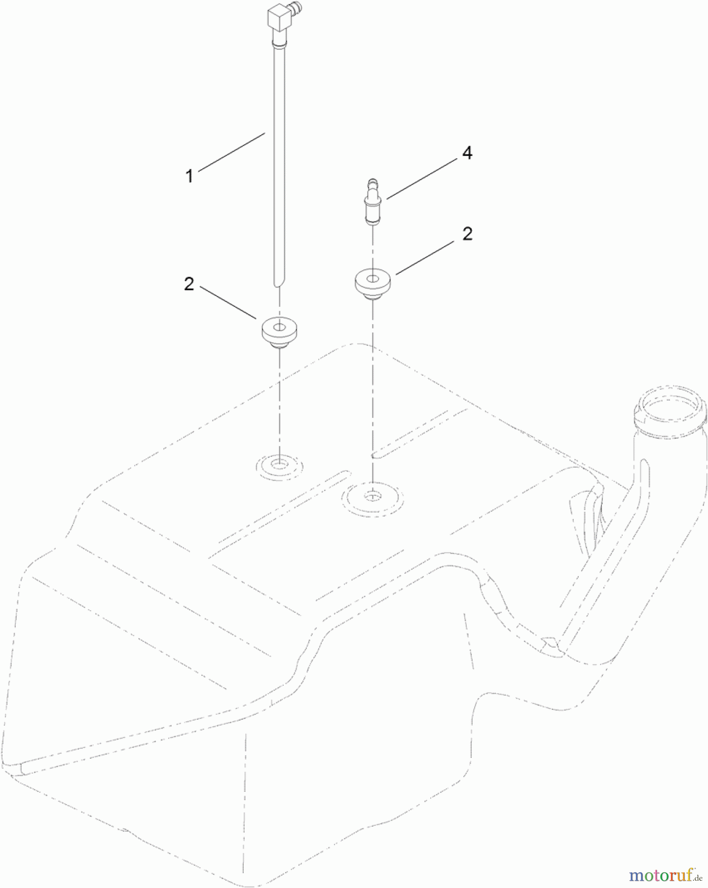  Toro Neu Mowers, Zero-Turn 74872 (MX5480) - Toro TITAN MX5480 Zero-Turn-Radius Riding Mower, 2011 (311000001-311999999) MULTI LAYER FUEL TANK ASSEMBLY NO. 117-7352