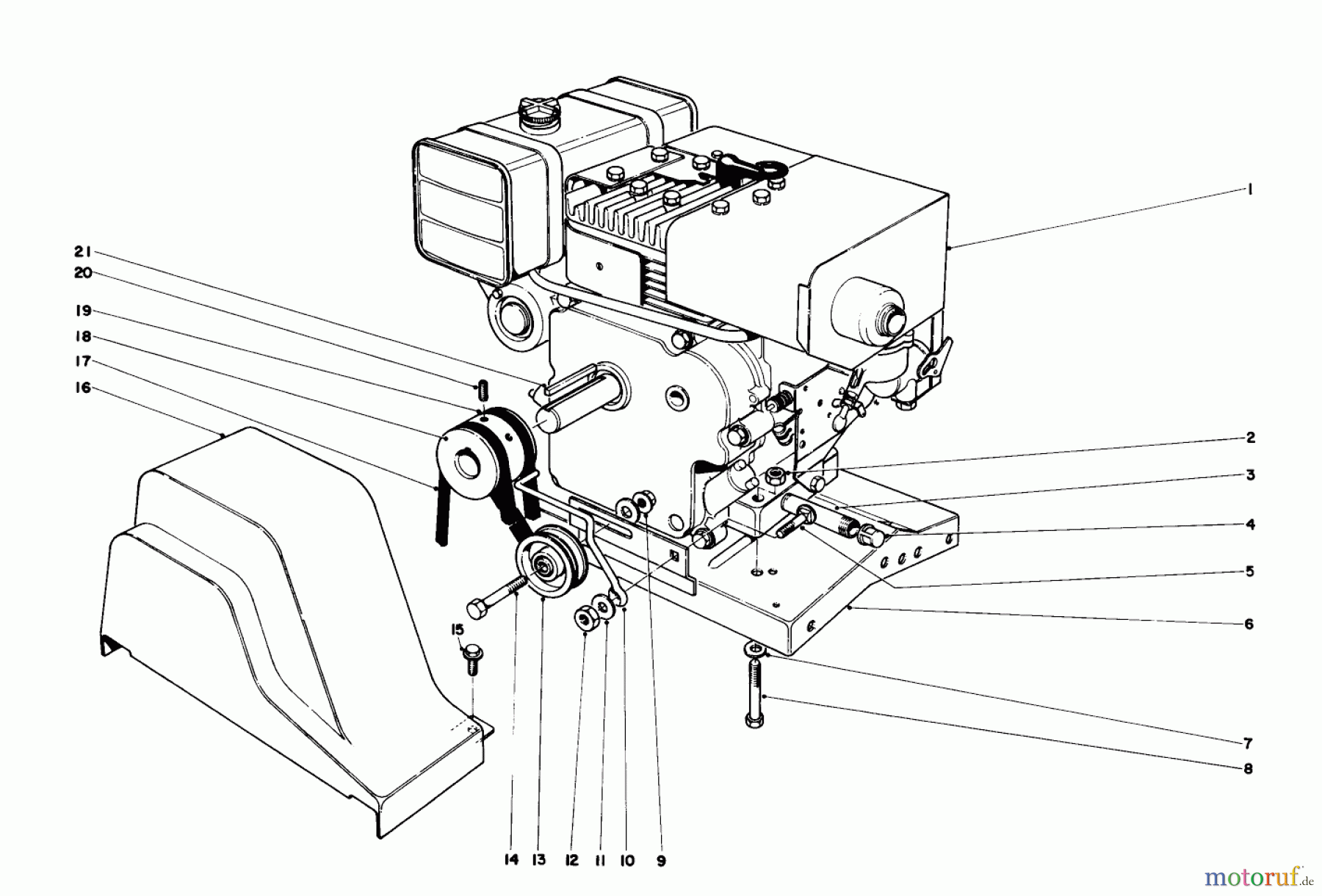  Toro Neu Snow Blowers/Snow Throwers Seite 1 31756 (726) - Toro 726 Snowthrower, 1974 (4000001-4999999) ENGINE ASSEMBLY