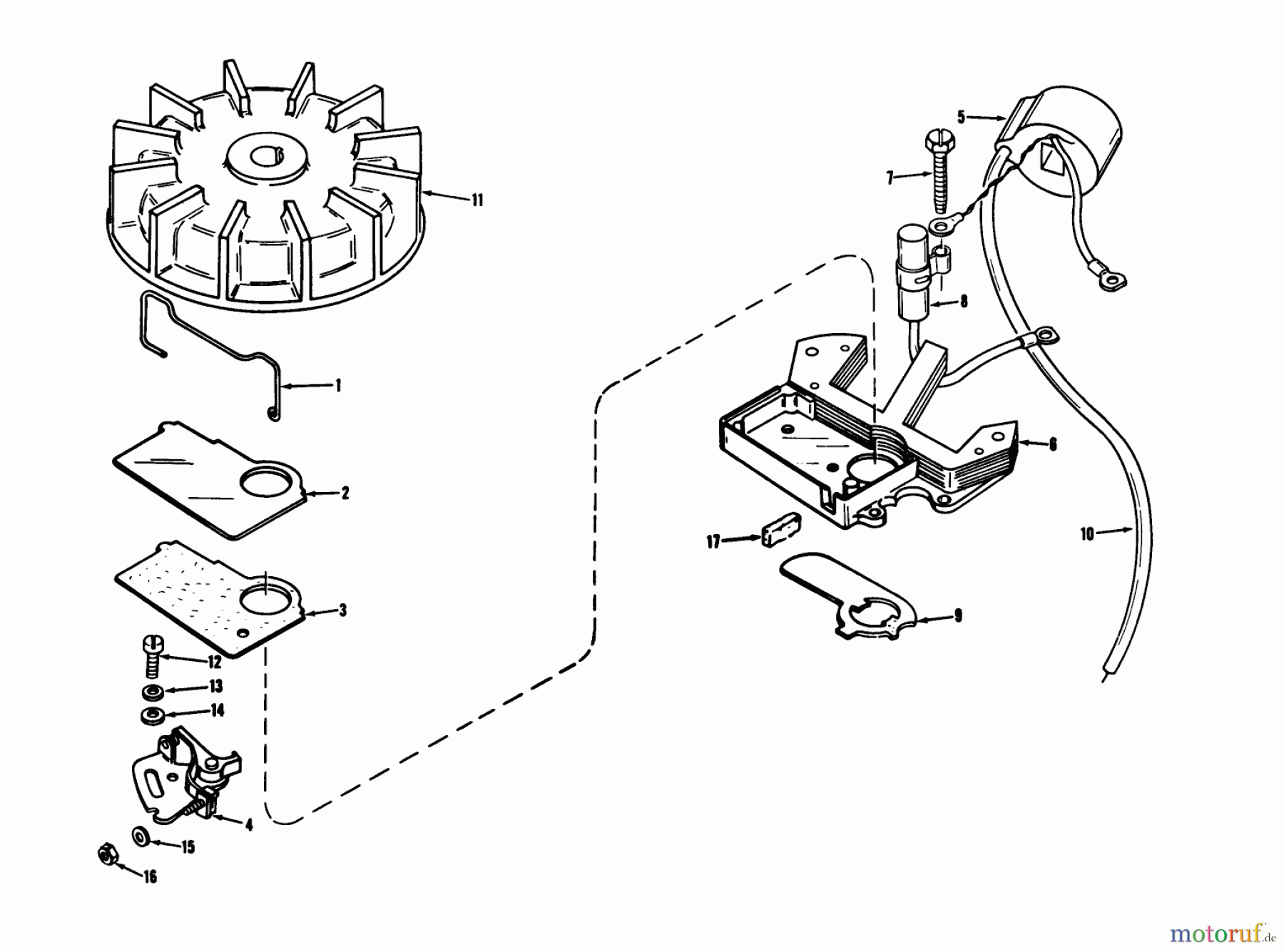  Toro Neu Snow Blowers/Snow Throwers Seite 1 31405 - Toro Snow Pup, 1977 (7000001-7999999) MAGNETO NO. 610659