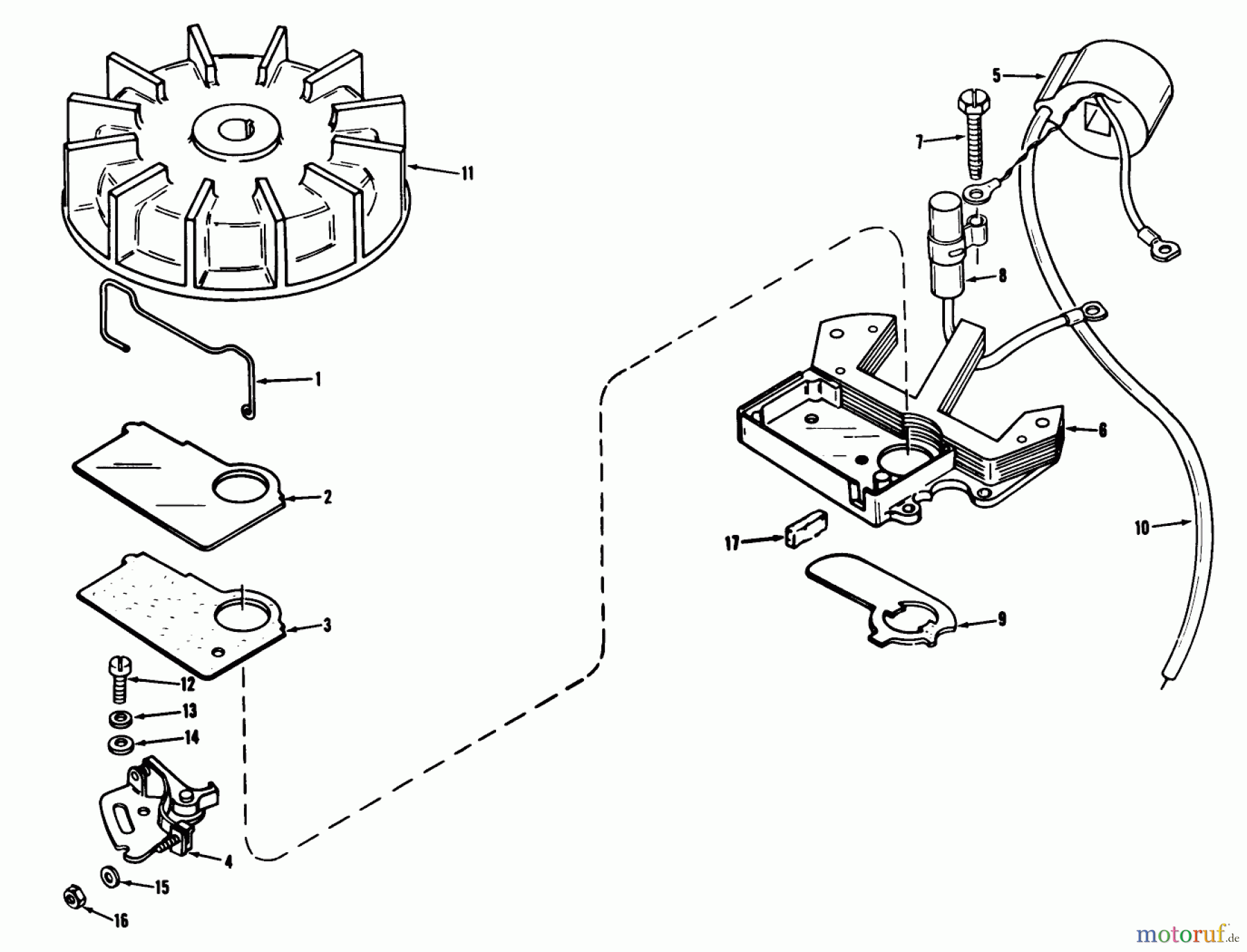  Toro Neu Snow Blowers/Snow Throwers Seite 1 31412 - Toro Snow Pup, 1975 (5000001-5999999) MAGNETO NO. 610659