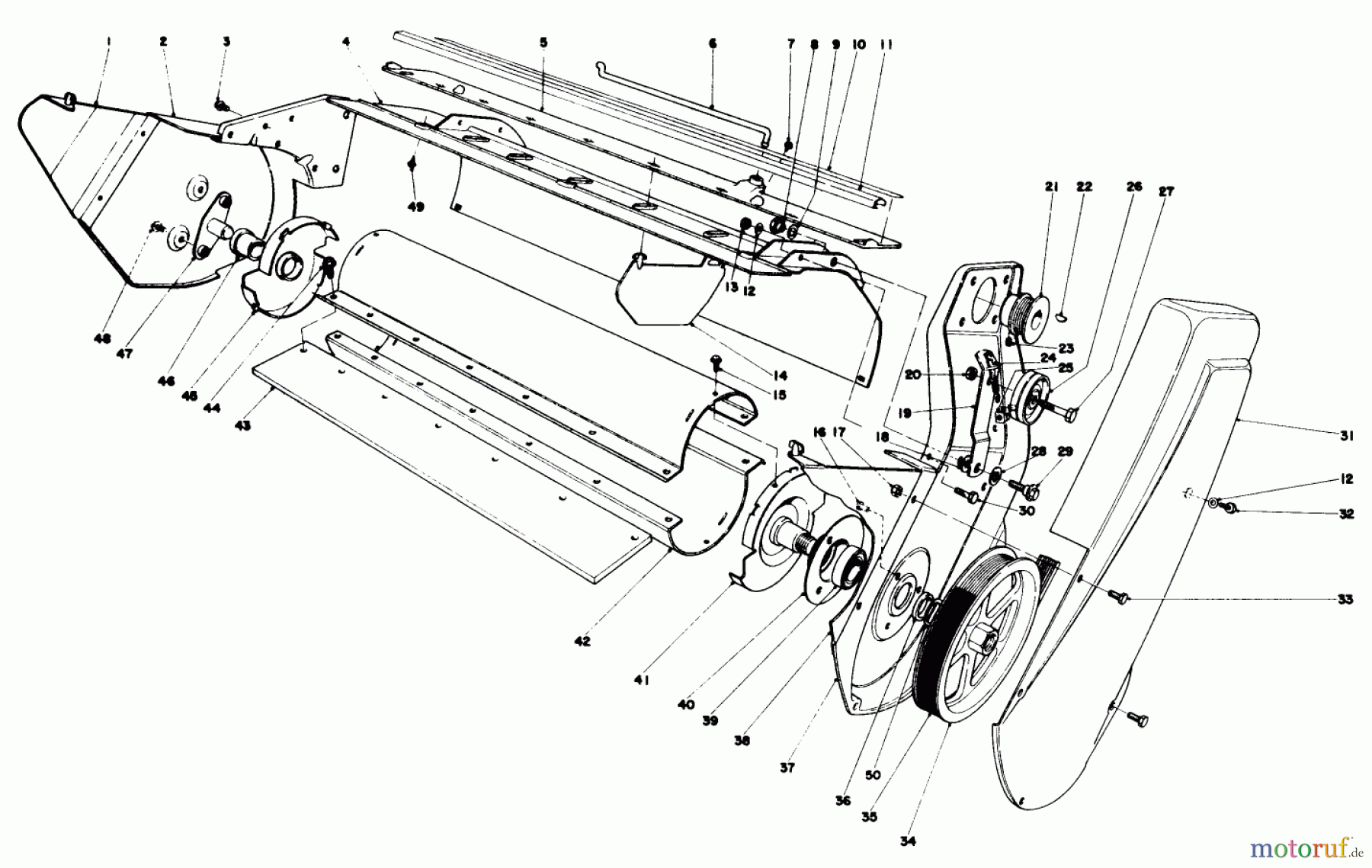  Toro Neu Snow Blowers/Snow Throwers Seite 1 31506 - Toro Snowmaster, 1977 (7000001-7999999) LOWER MAIN FRAME