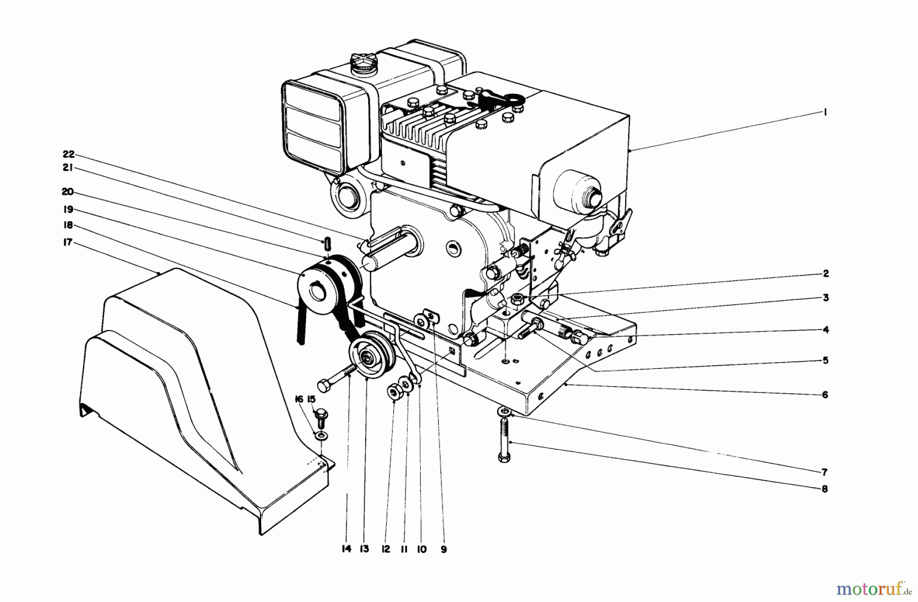  Toro Neu Snow Blowers/Snow Throwers Seite 1 31756 (726) - Toro 726 Snowthrower, 1973 (3000001-3999999) ENGINE ASSEMBLY