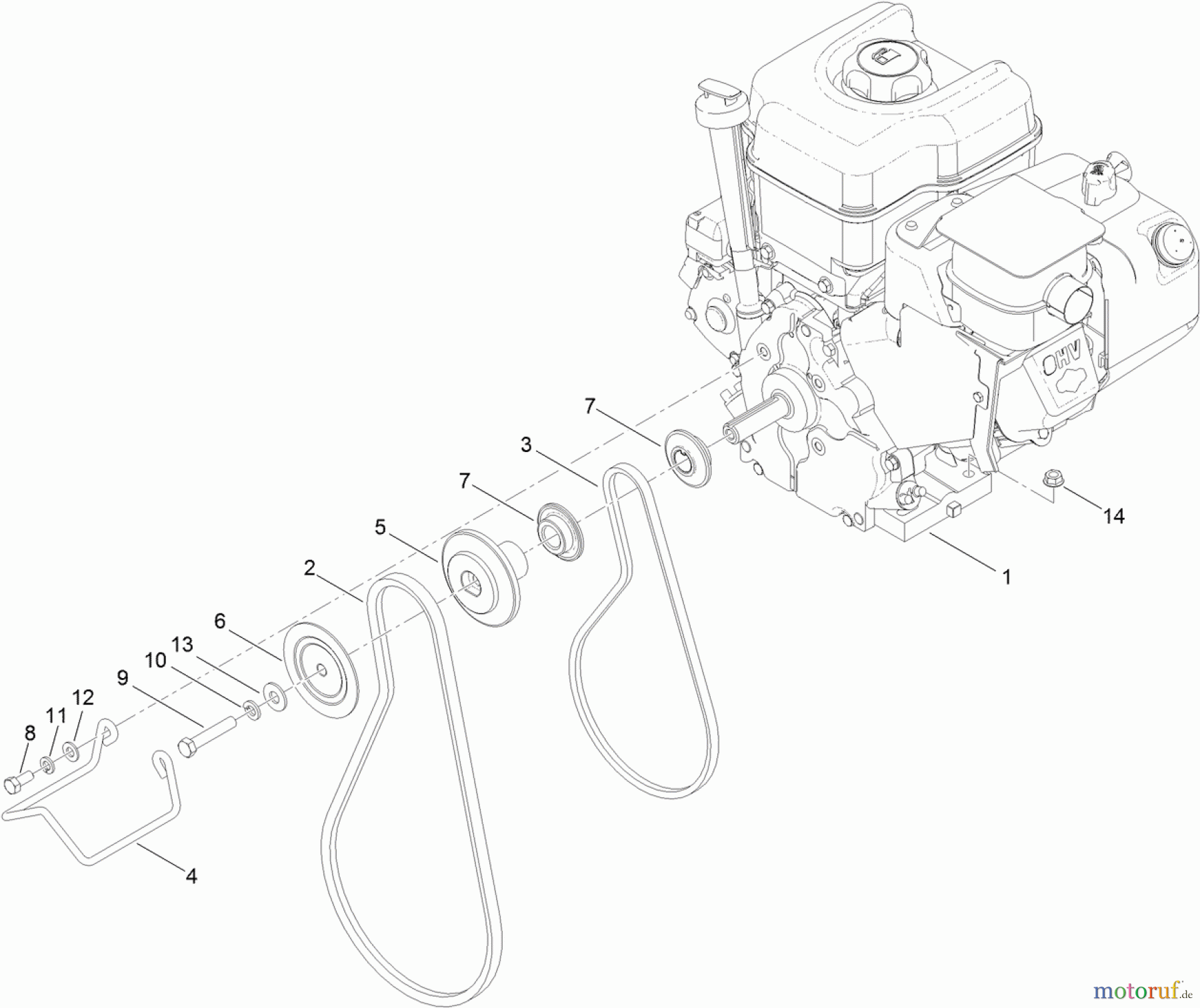  Toro Neu Snow Blowers/Snow Throwers Seite 1 37772 - Toro Power Max 826 OE Snowthrower, 2013 (SN 313000001-313999999) ENGINE ASSEMBLY