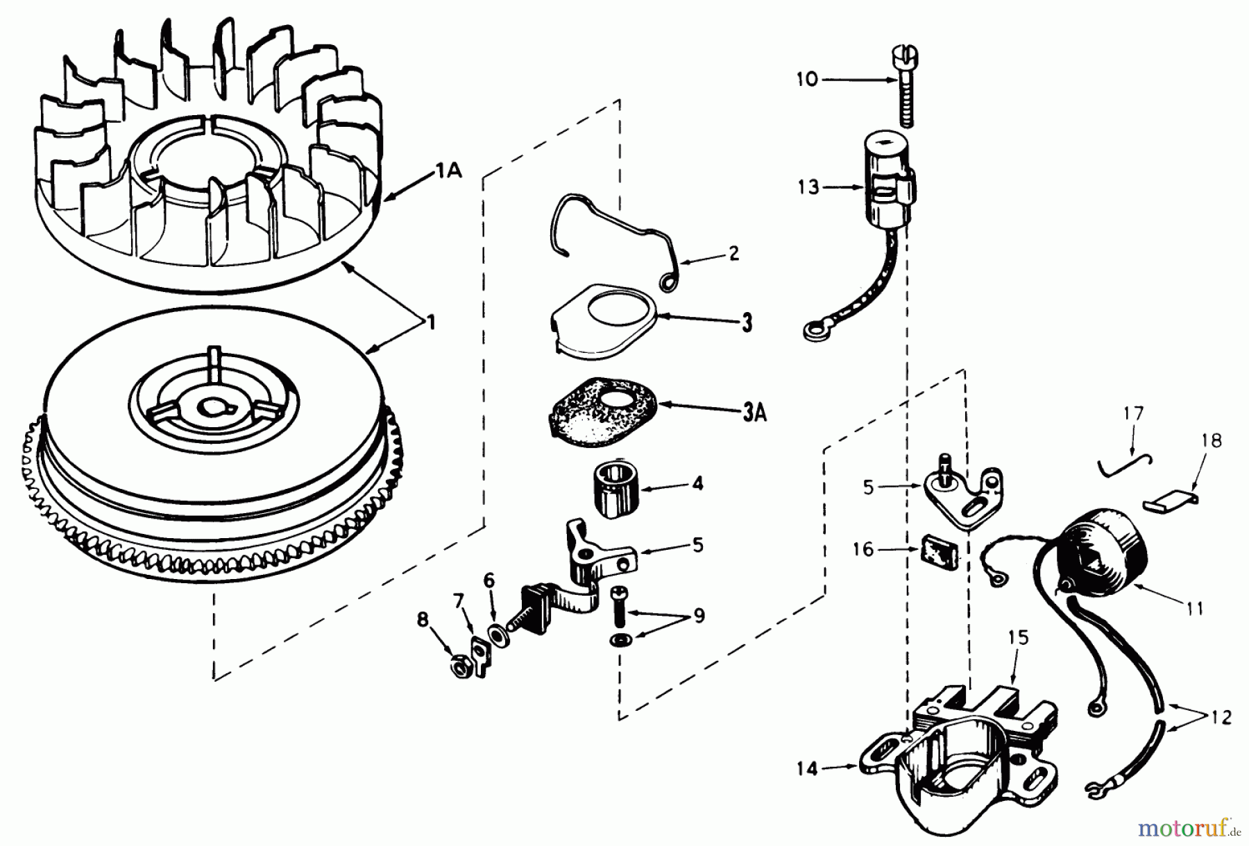  Toro Neu Snow Blowers/Snow Throwers Seite 1 38010 (421) - Toro 421 Snowthrower, 1979 (9000001-9999999) MAGNETO NO. 610944A